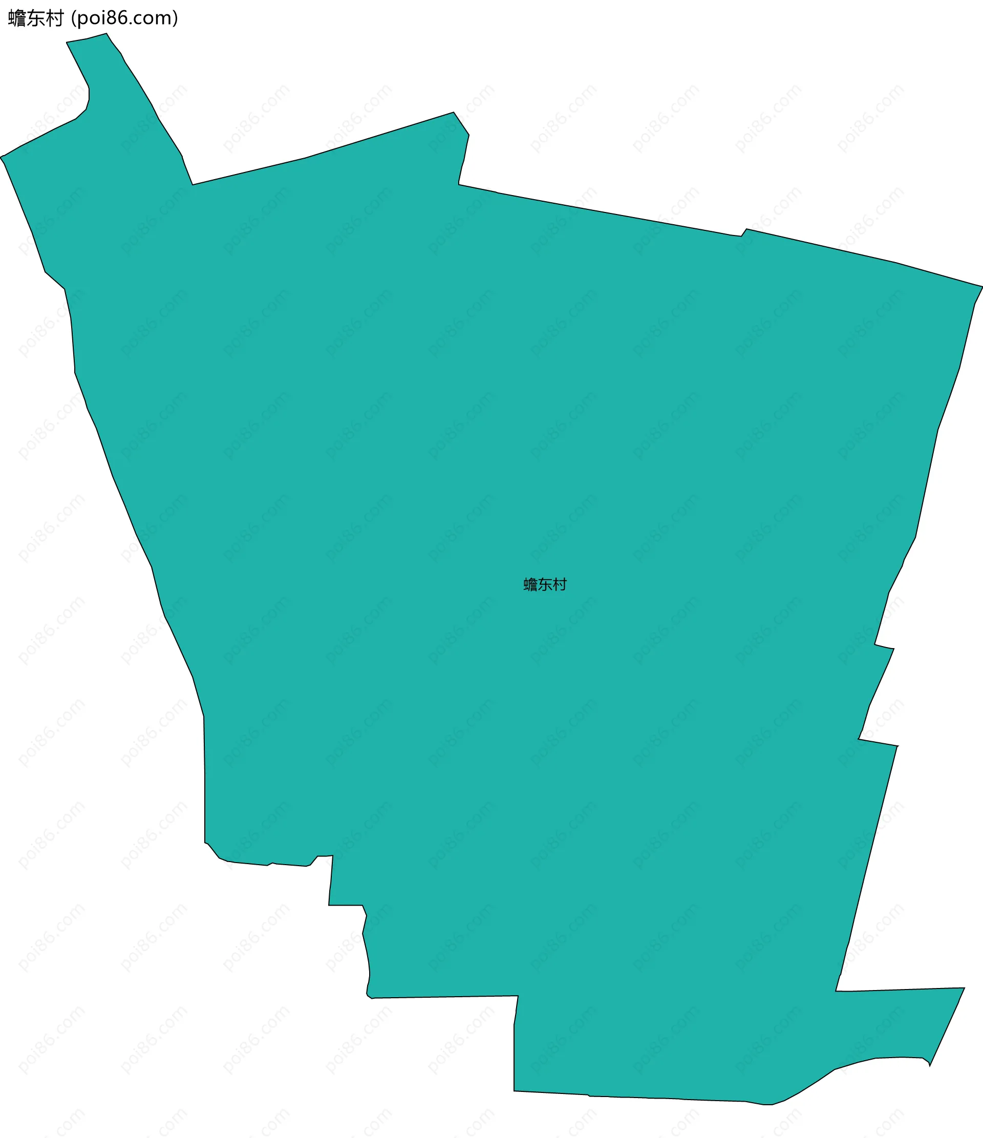 蟾东村边界地图