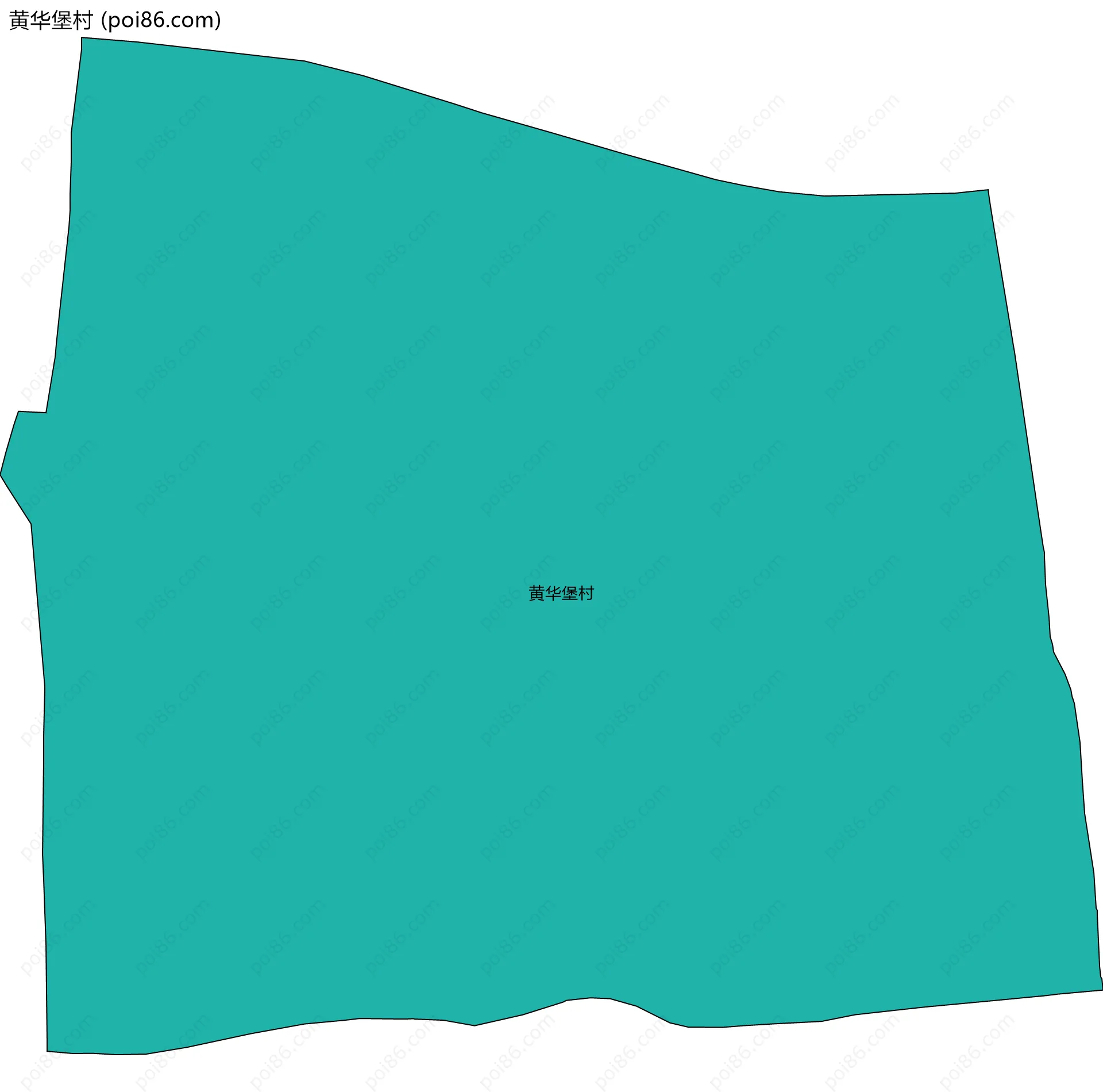 黄华堡村边界地图