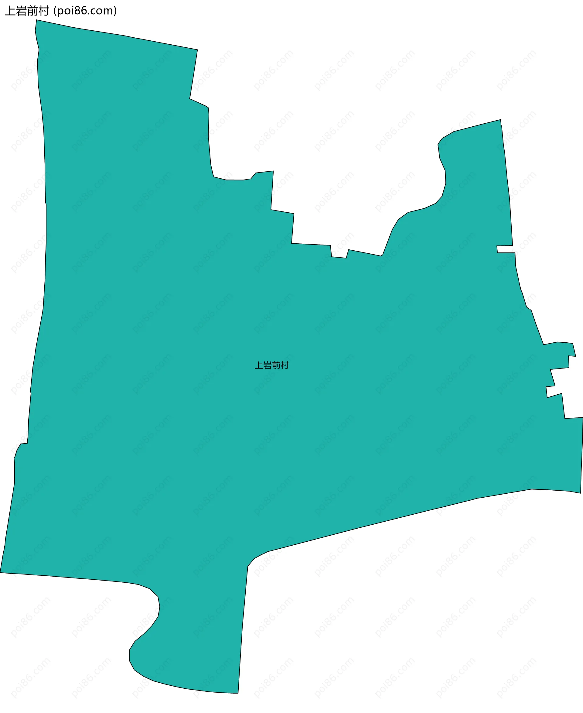 上岩前村边界地图