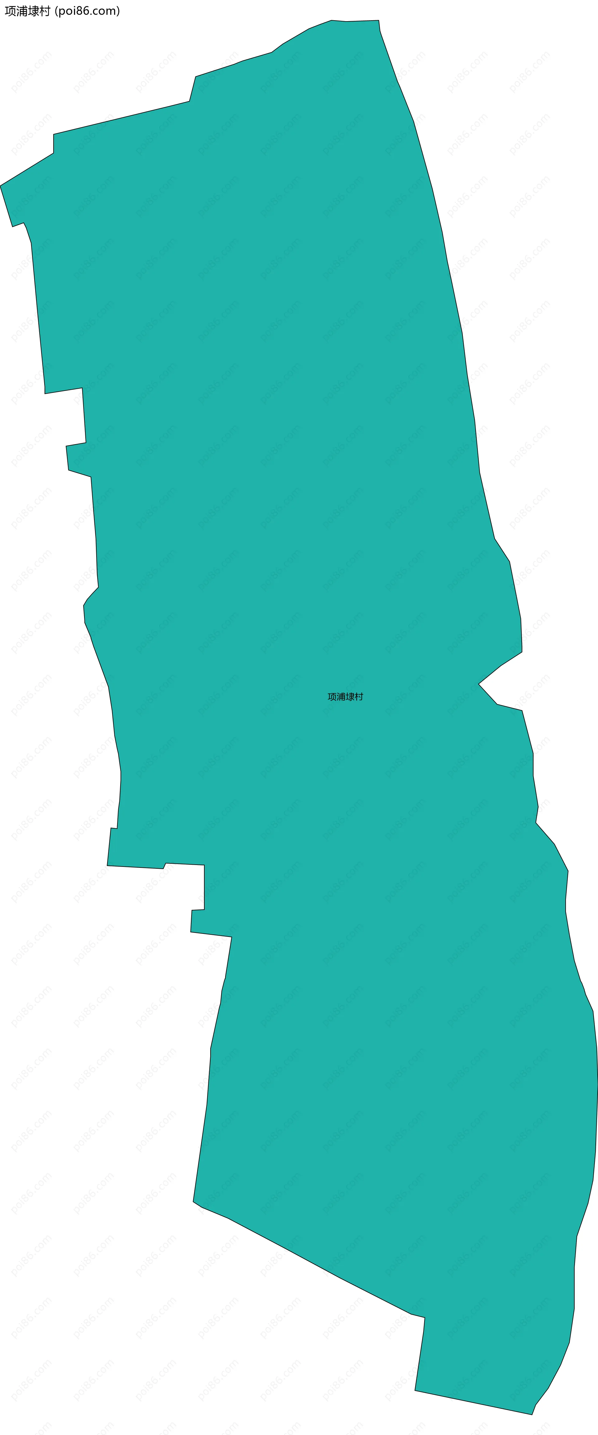 项浦埭村边界地图