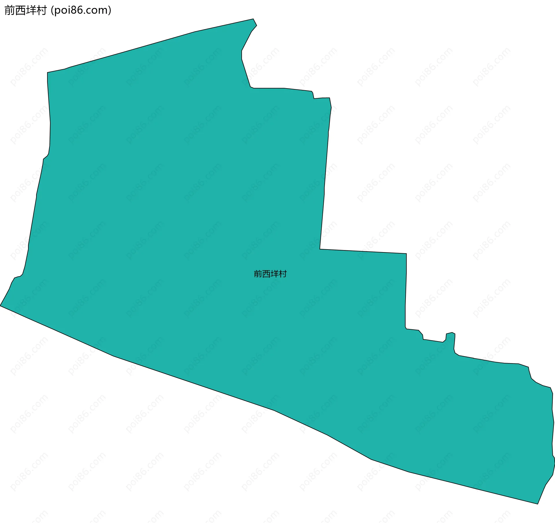 前西垟村边界地图