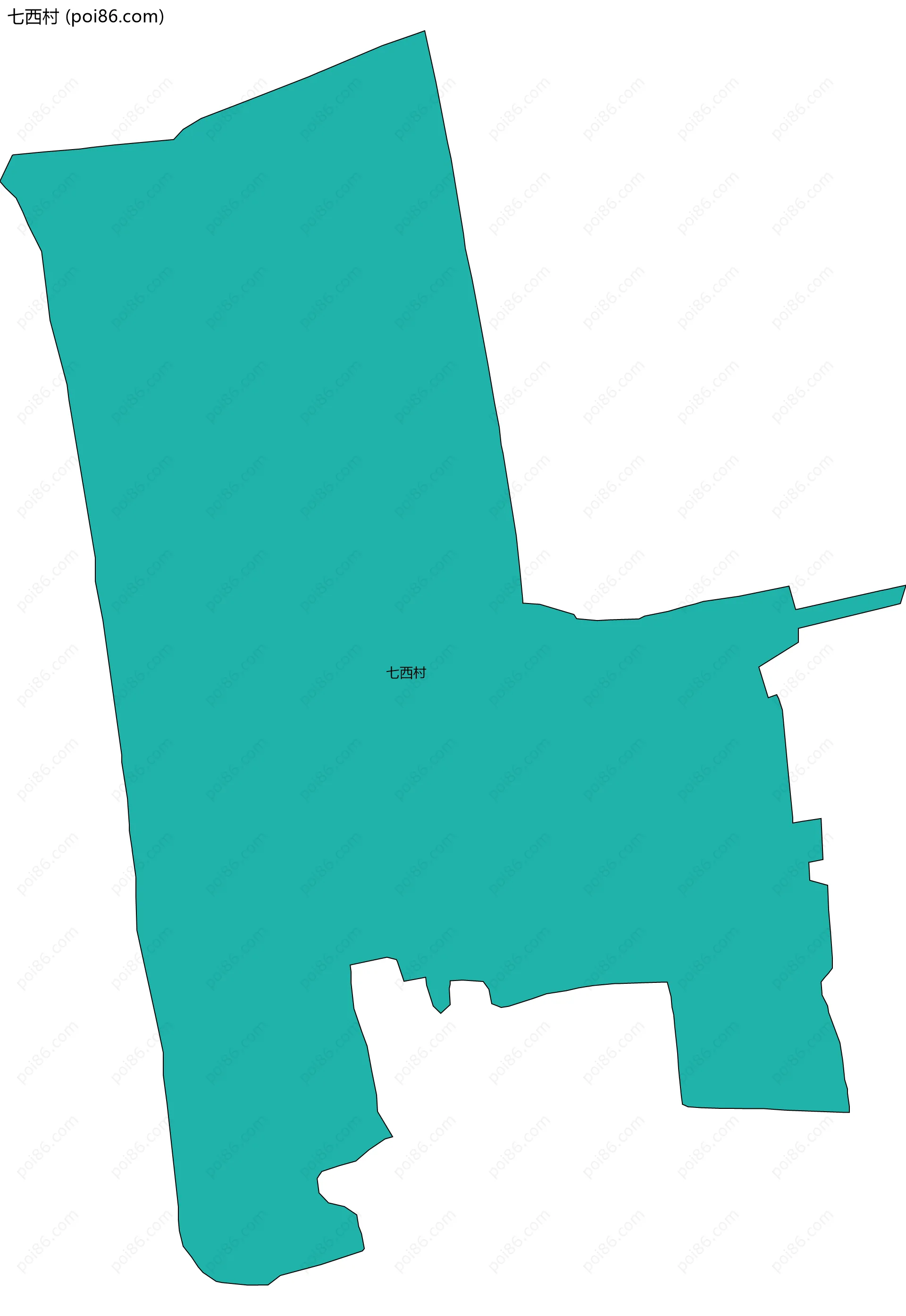 七西村边界地图