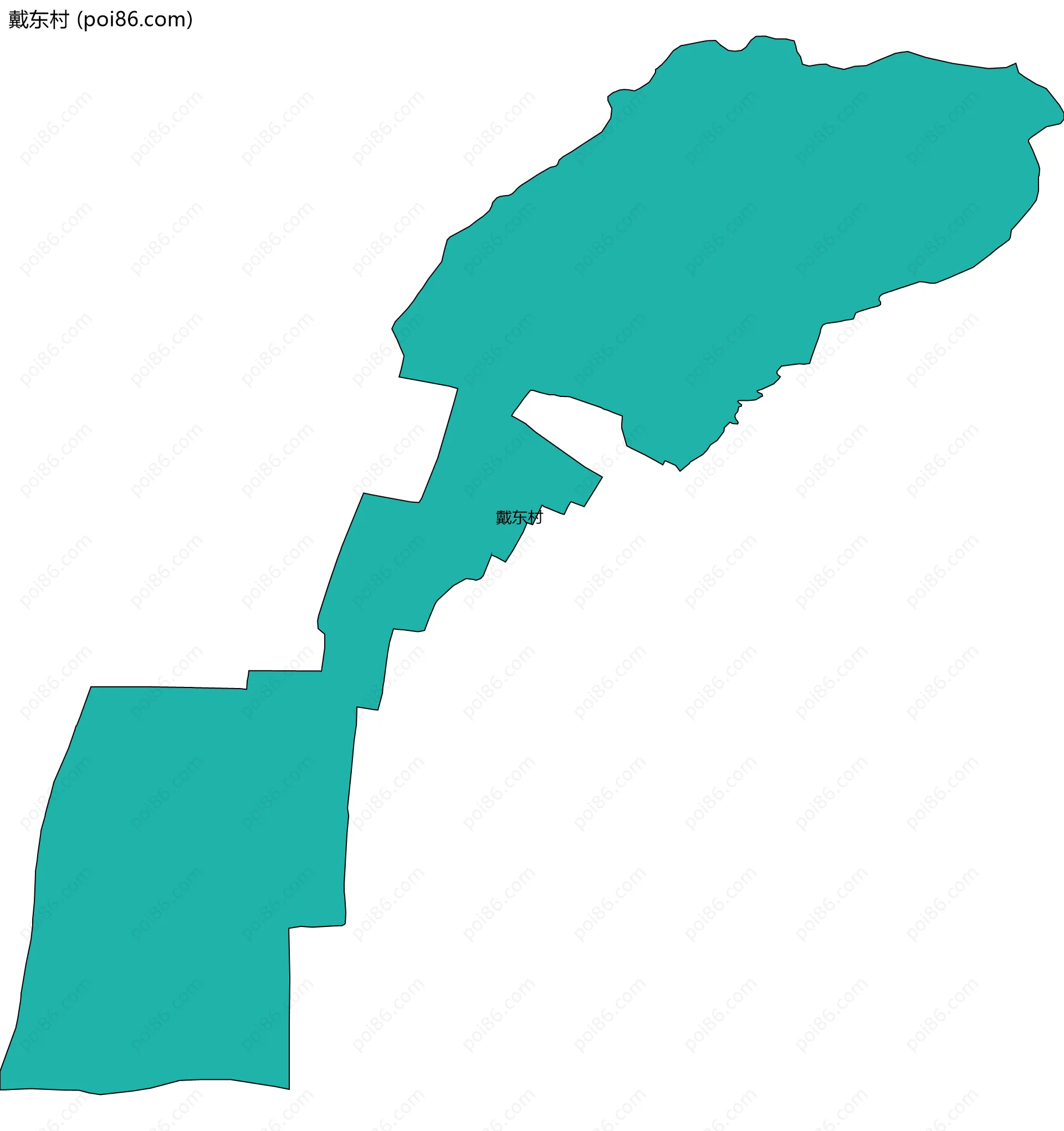 戴东村边界地图