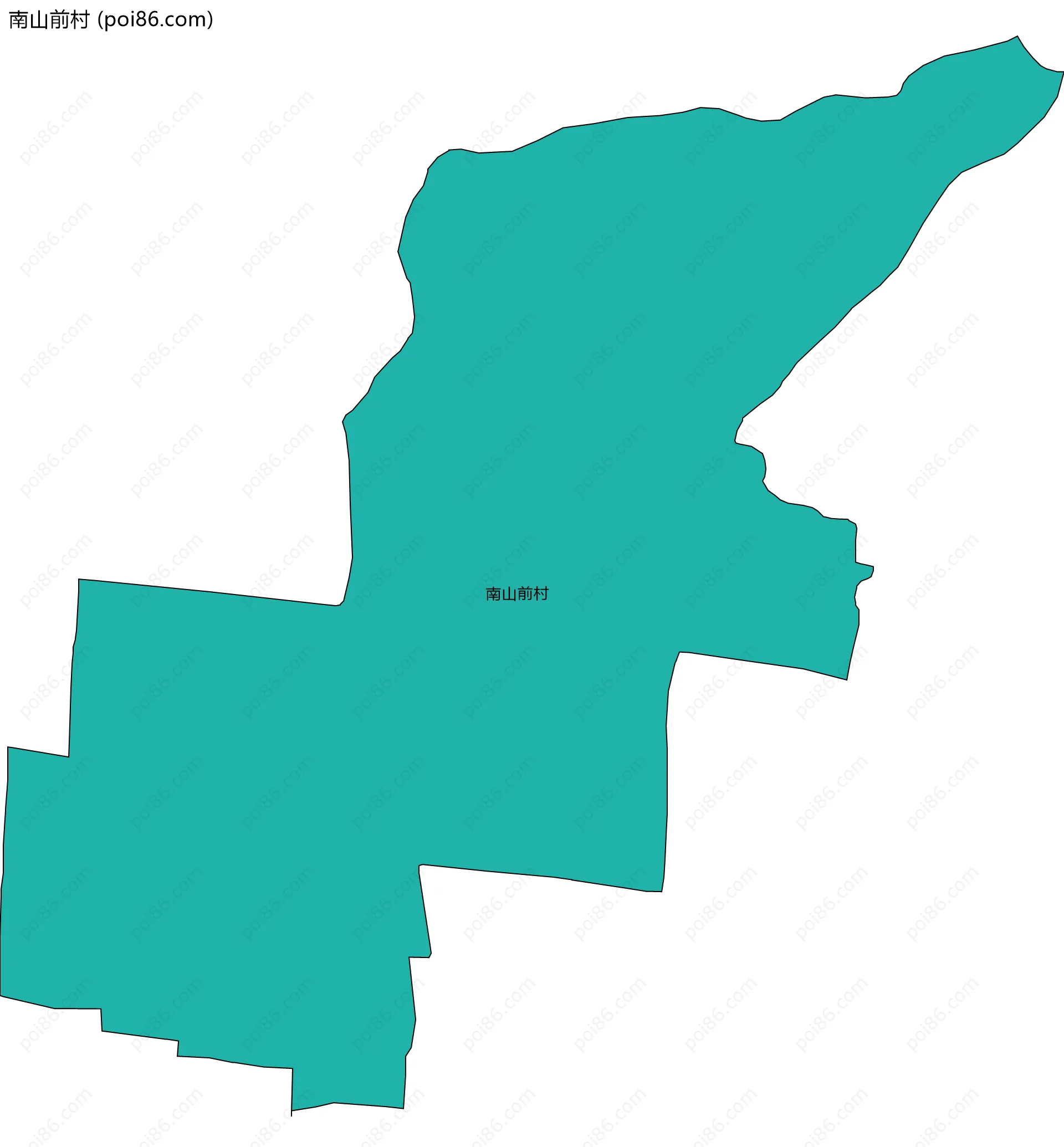 南山前村边界地图