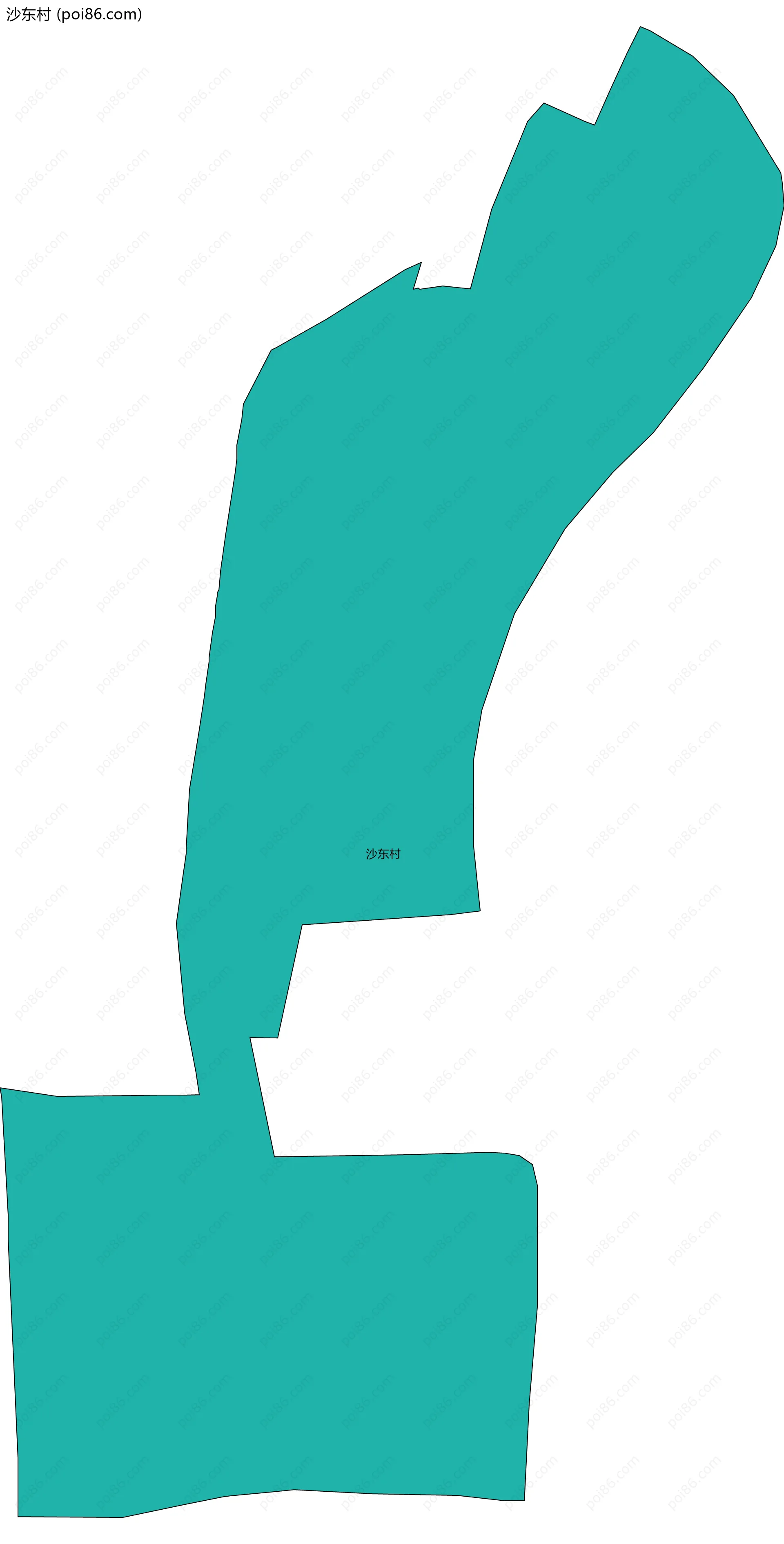 沙东村边界地图