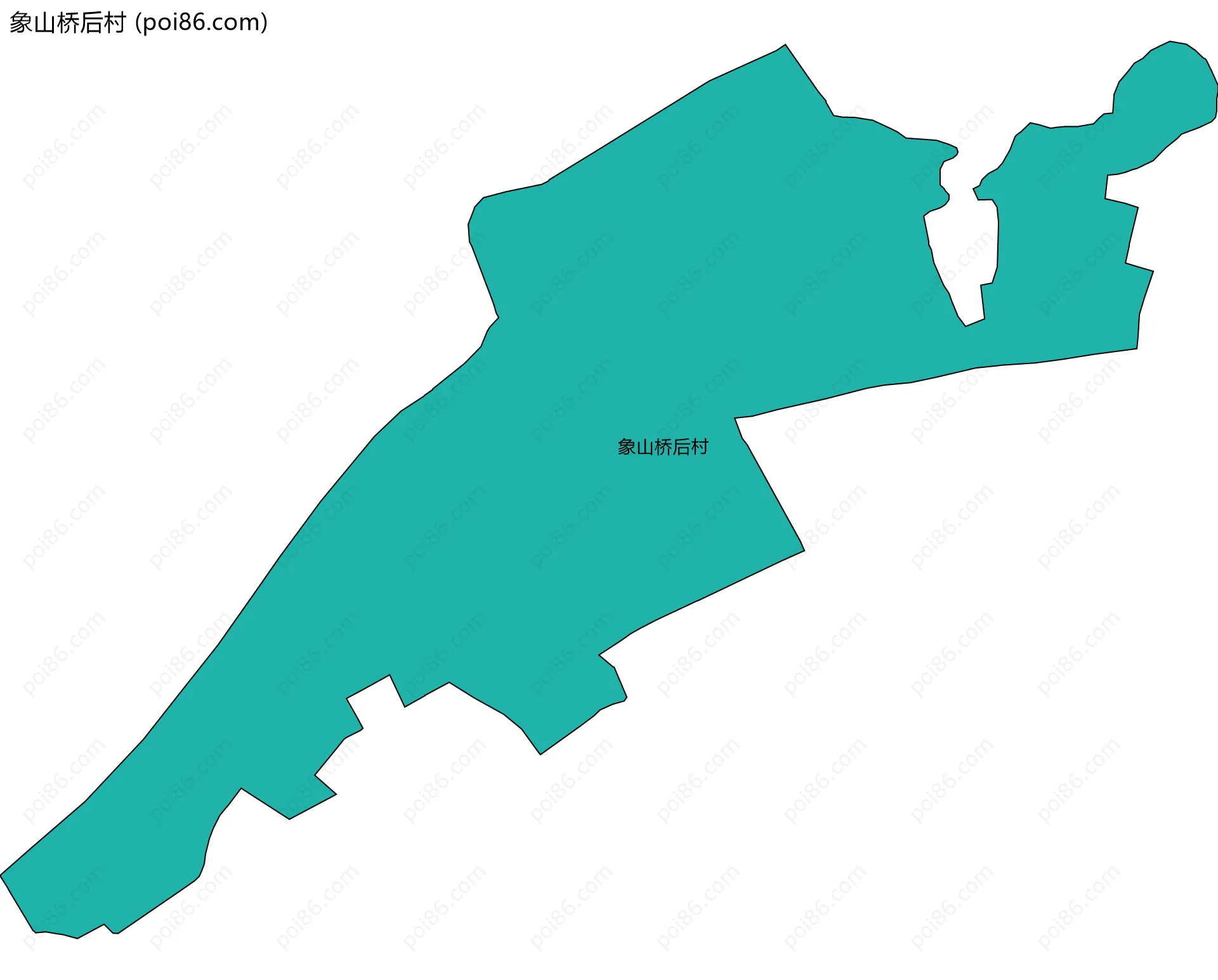象山桥后村边界地图