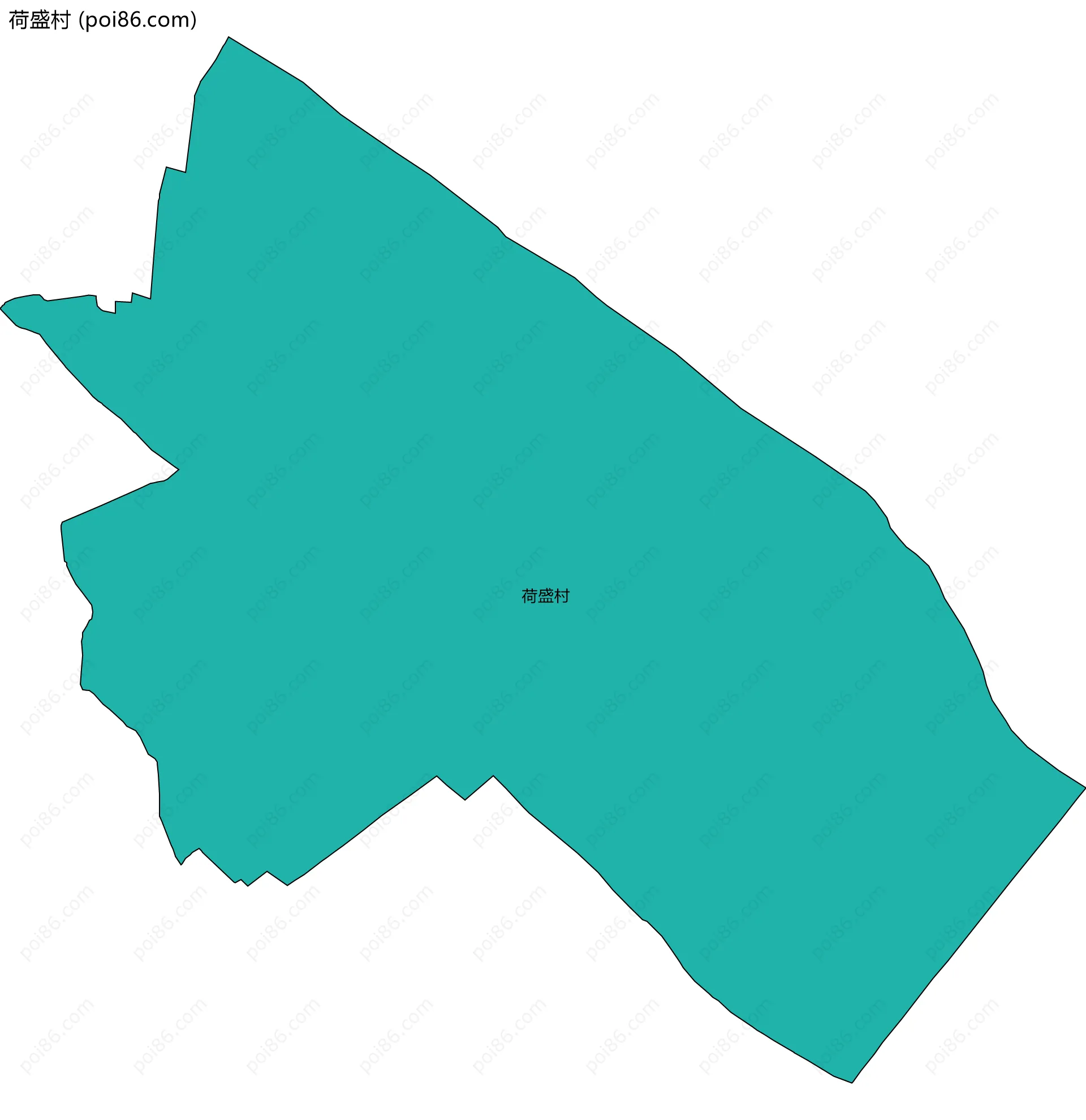荷盛村边界地图