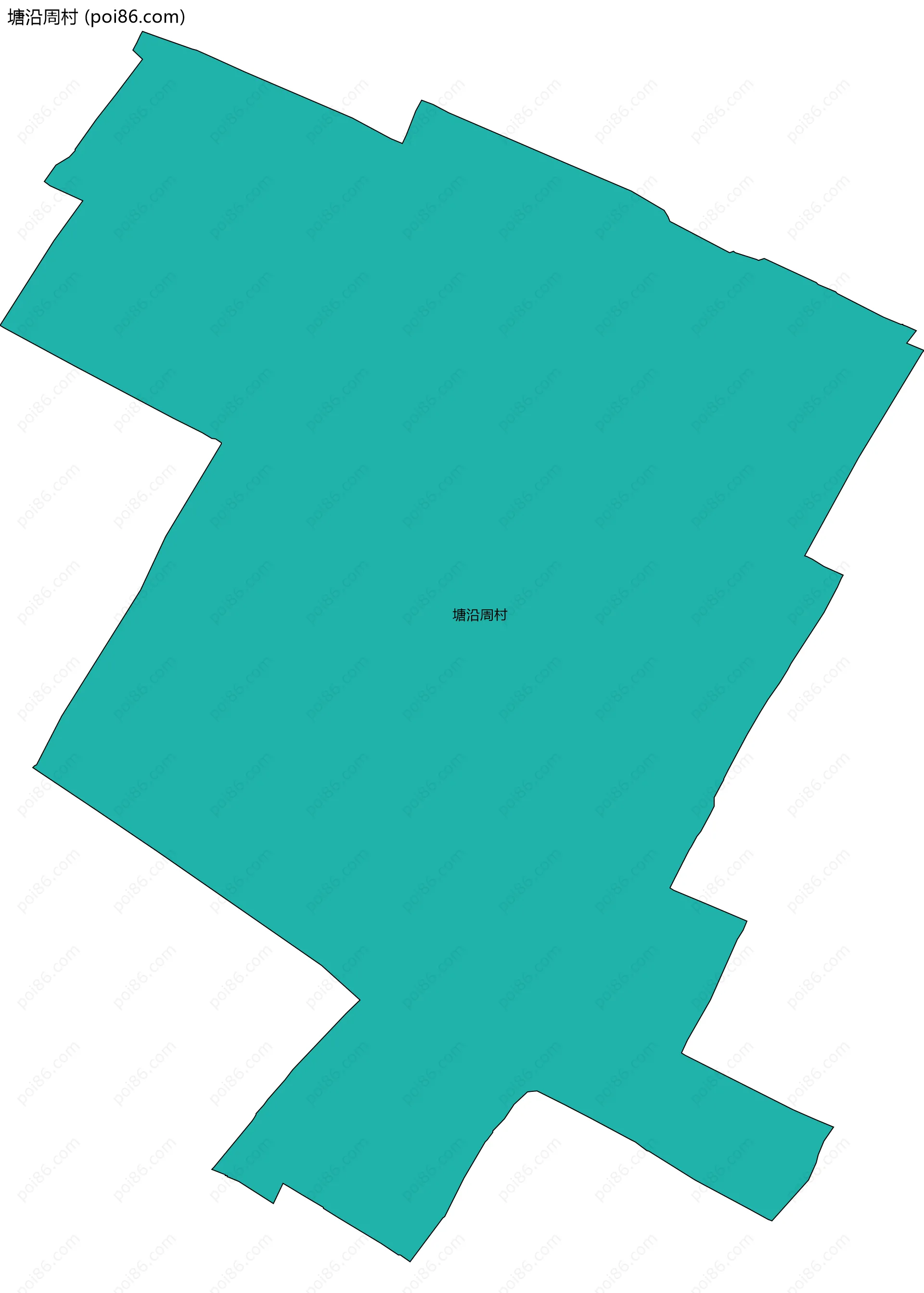 塘沿周村边界地图