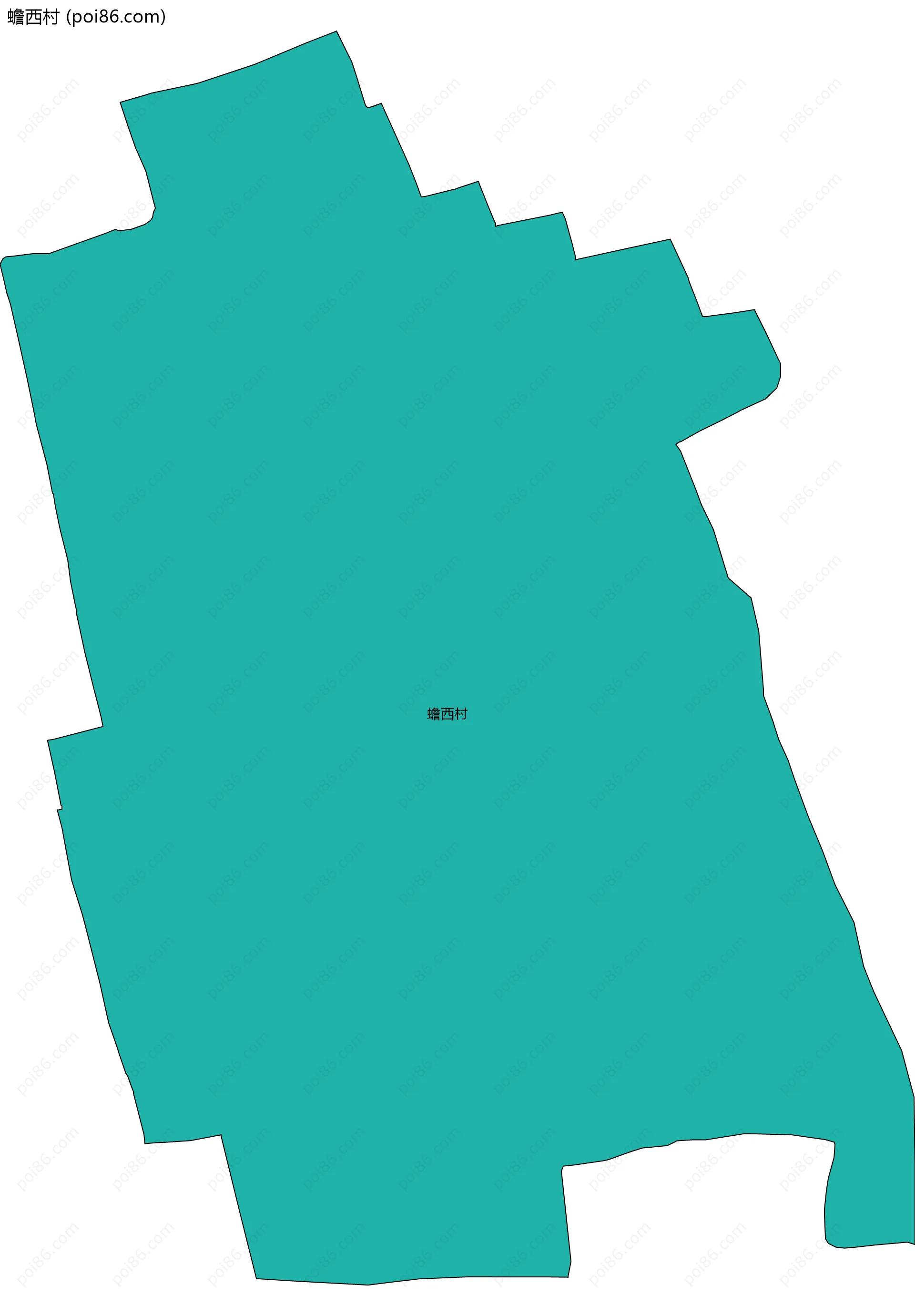 蟾西村边界地图