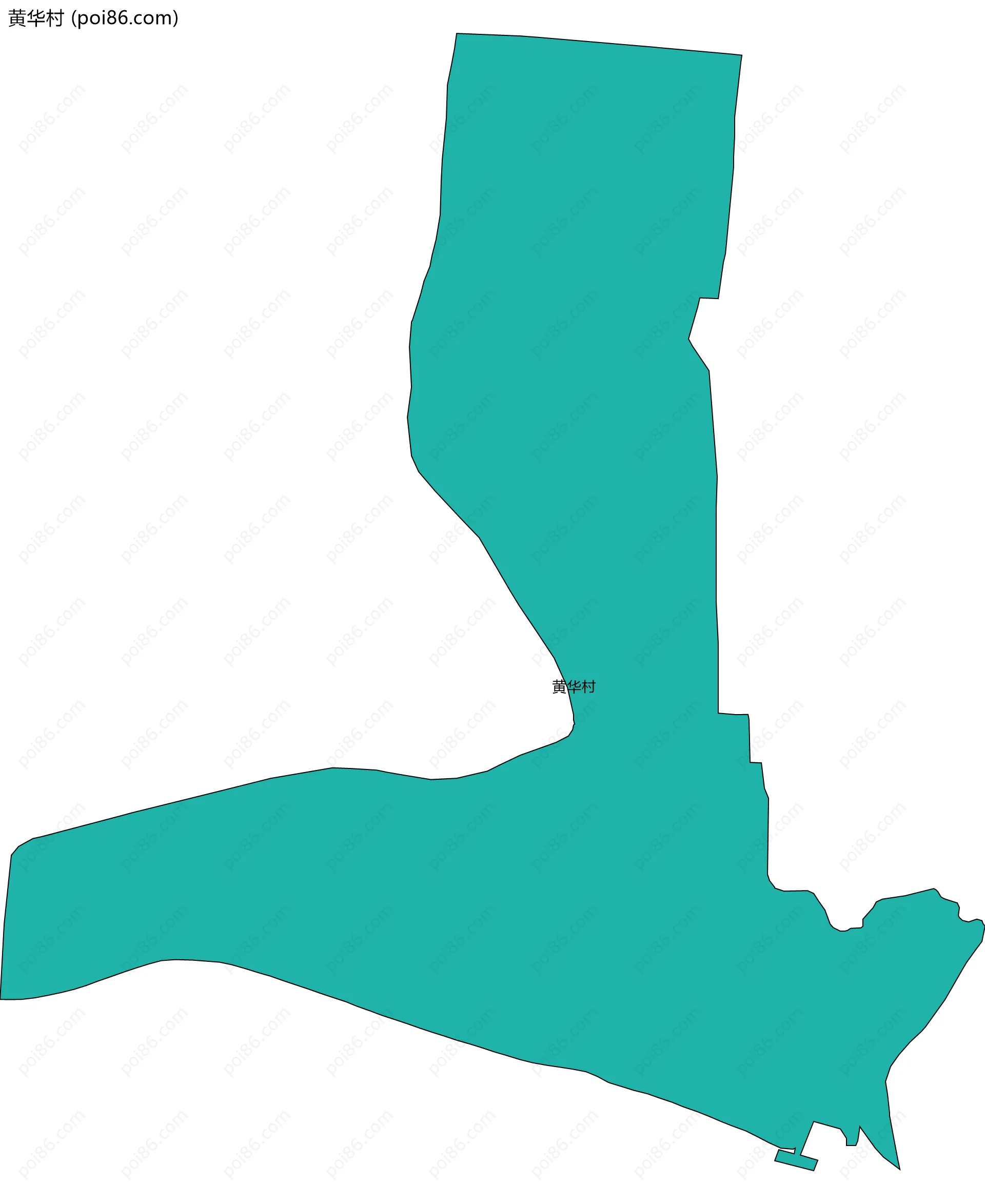 黄华村边界地图