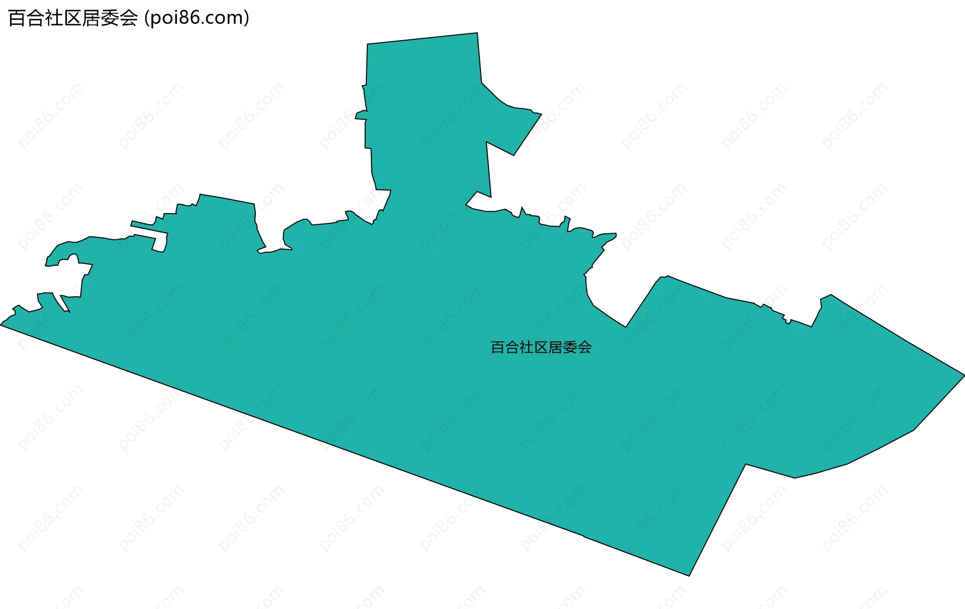 百合社区居委会边界地图