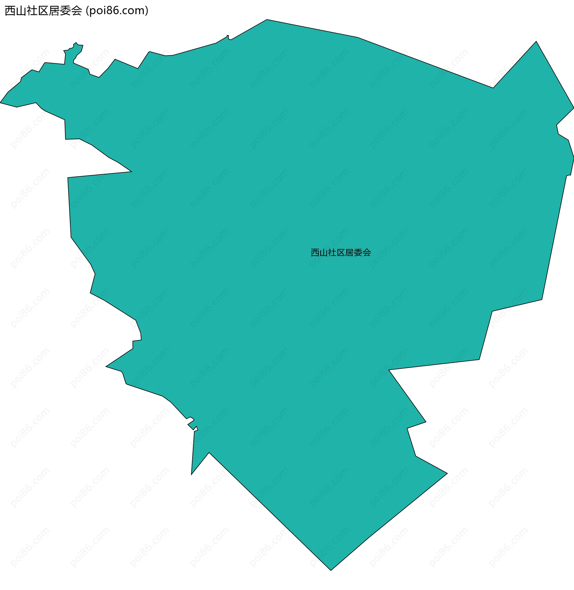 西山社区居委会边界地图