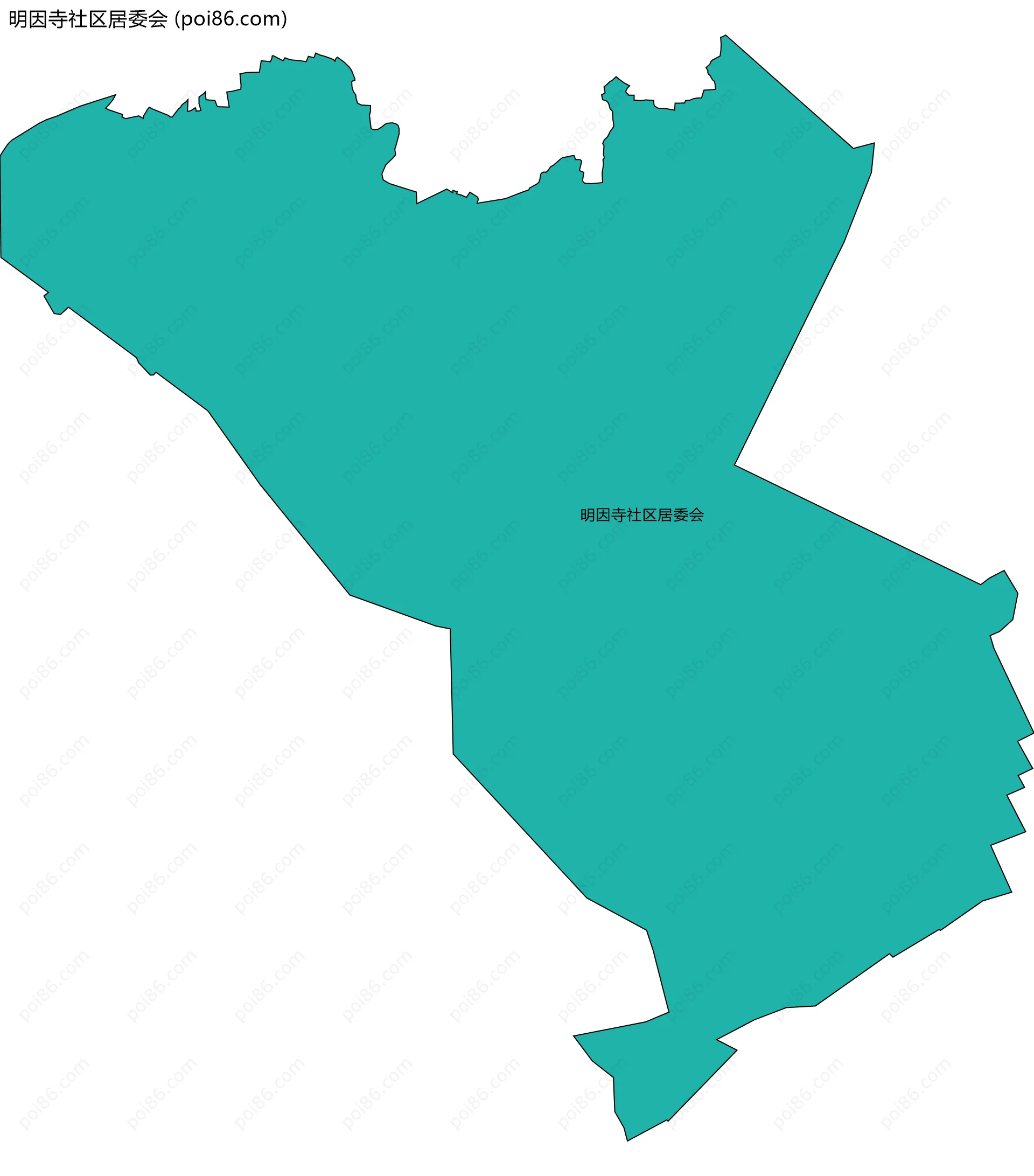 明因寺社区居委会边界地图