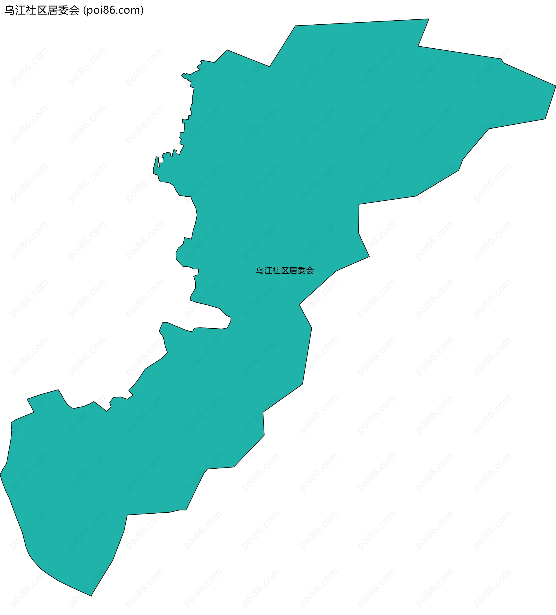 乌江社区居委会边界地图