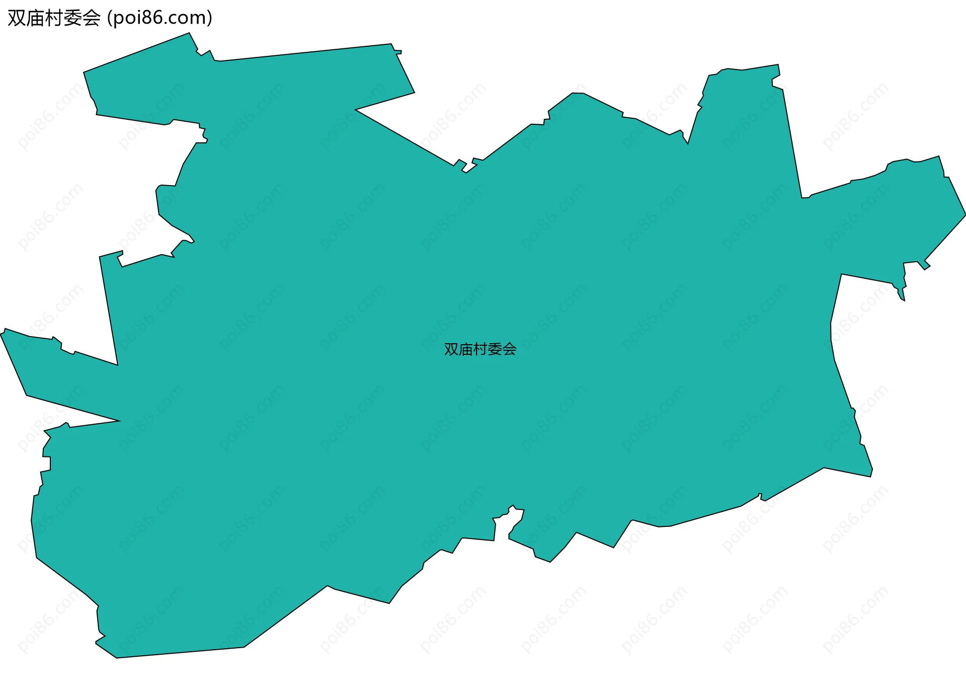 双庙村委会边界地图