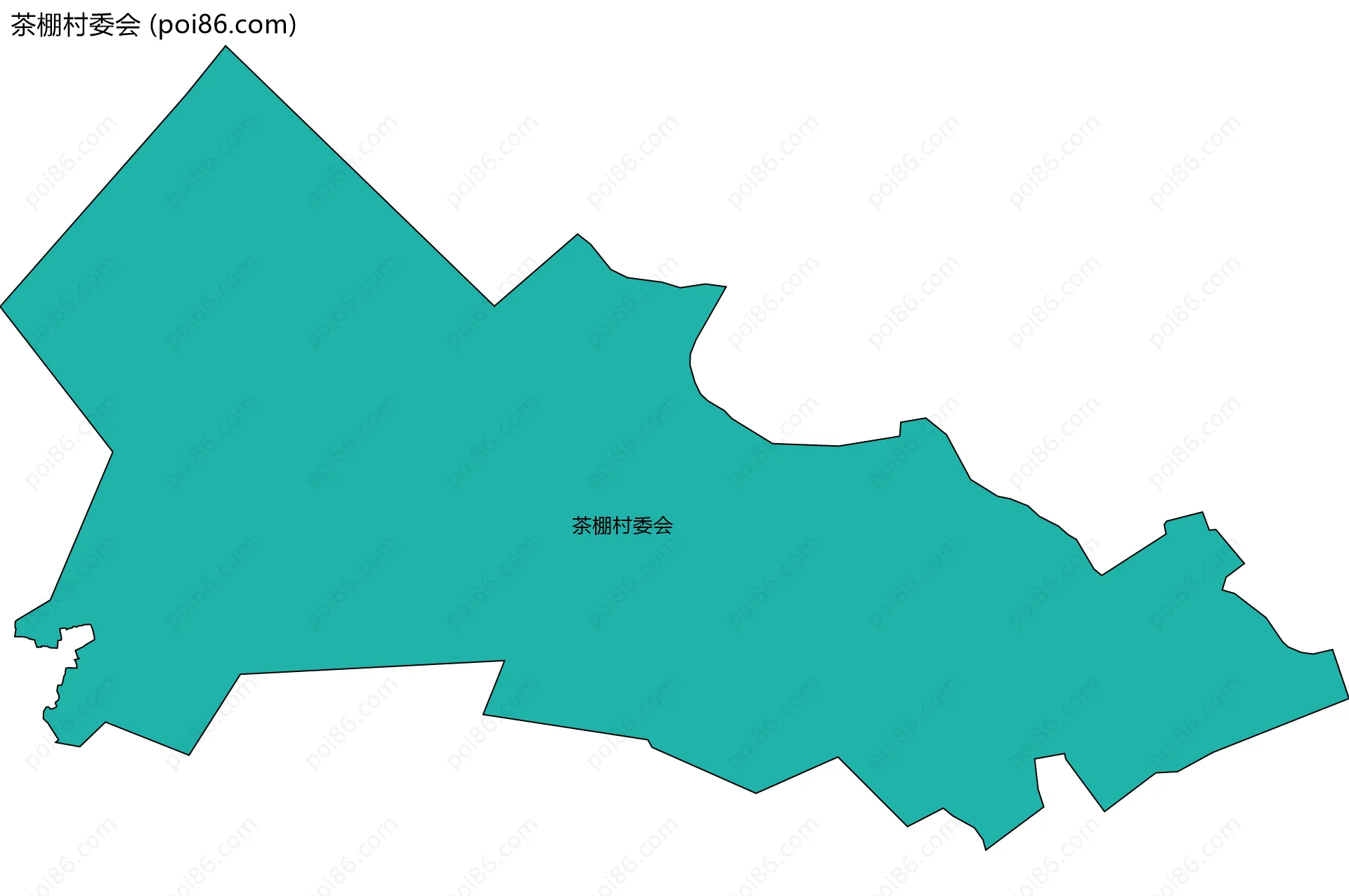 茶棚村委会边界地图