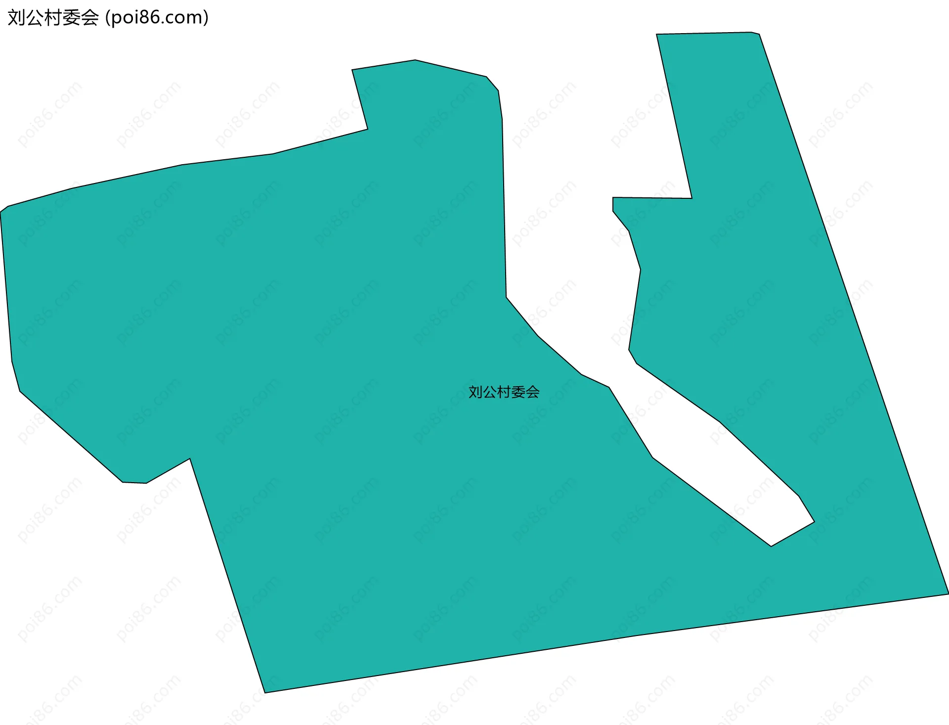 刘公村委会边界地图