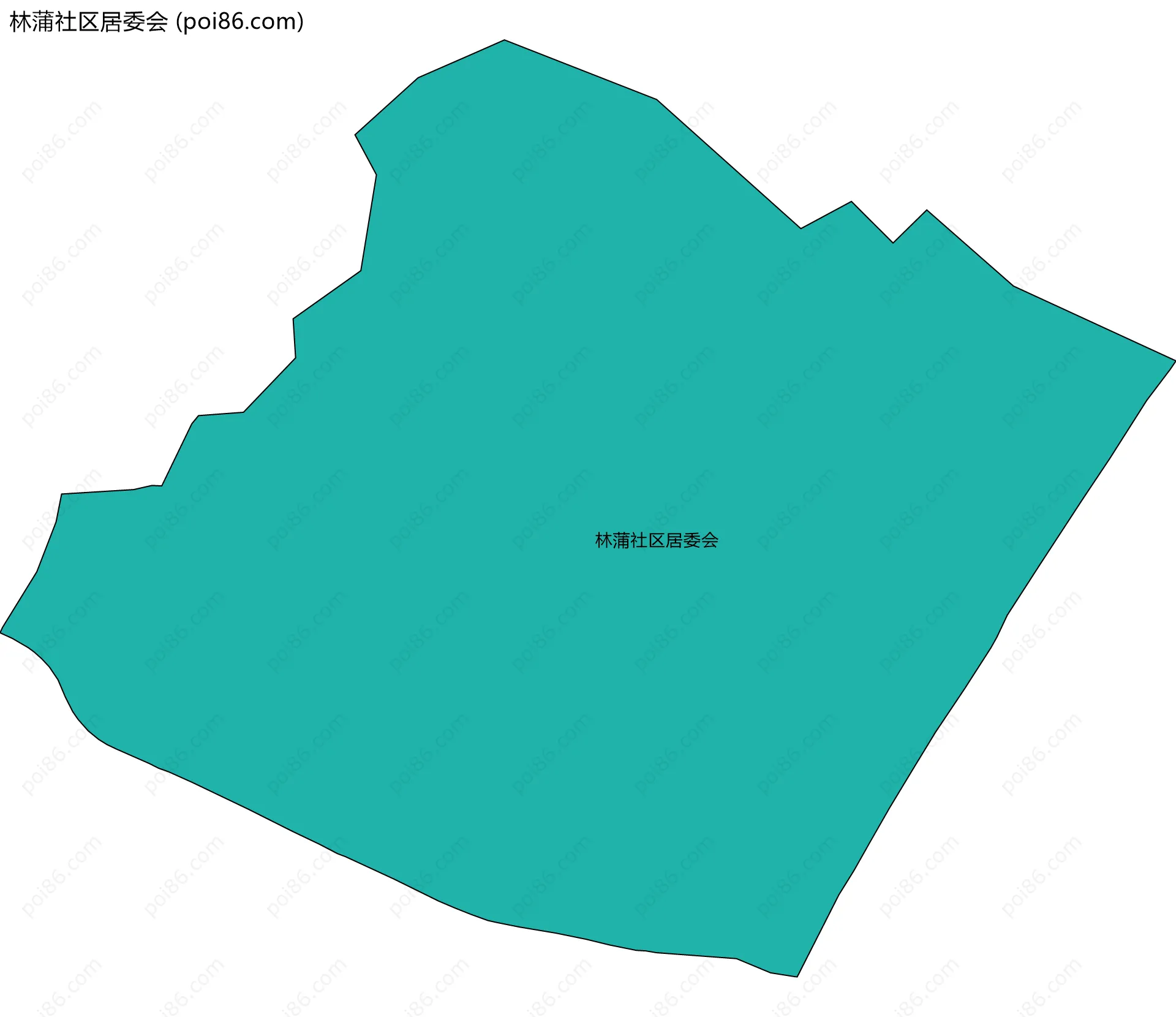 林蒲社区居委会边界地图