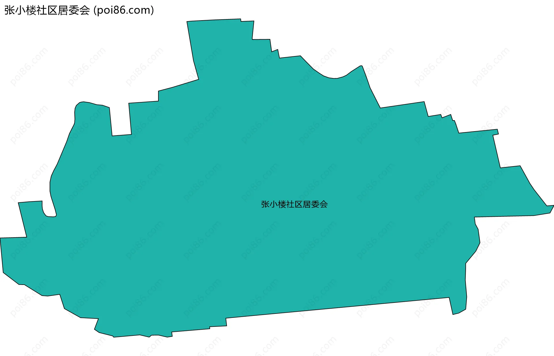 张小楼社区居委会边界地图