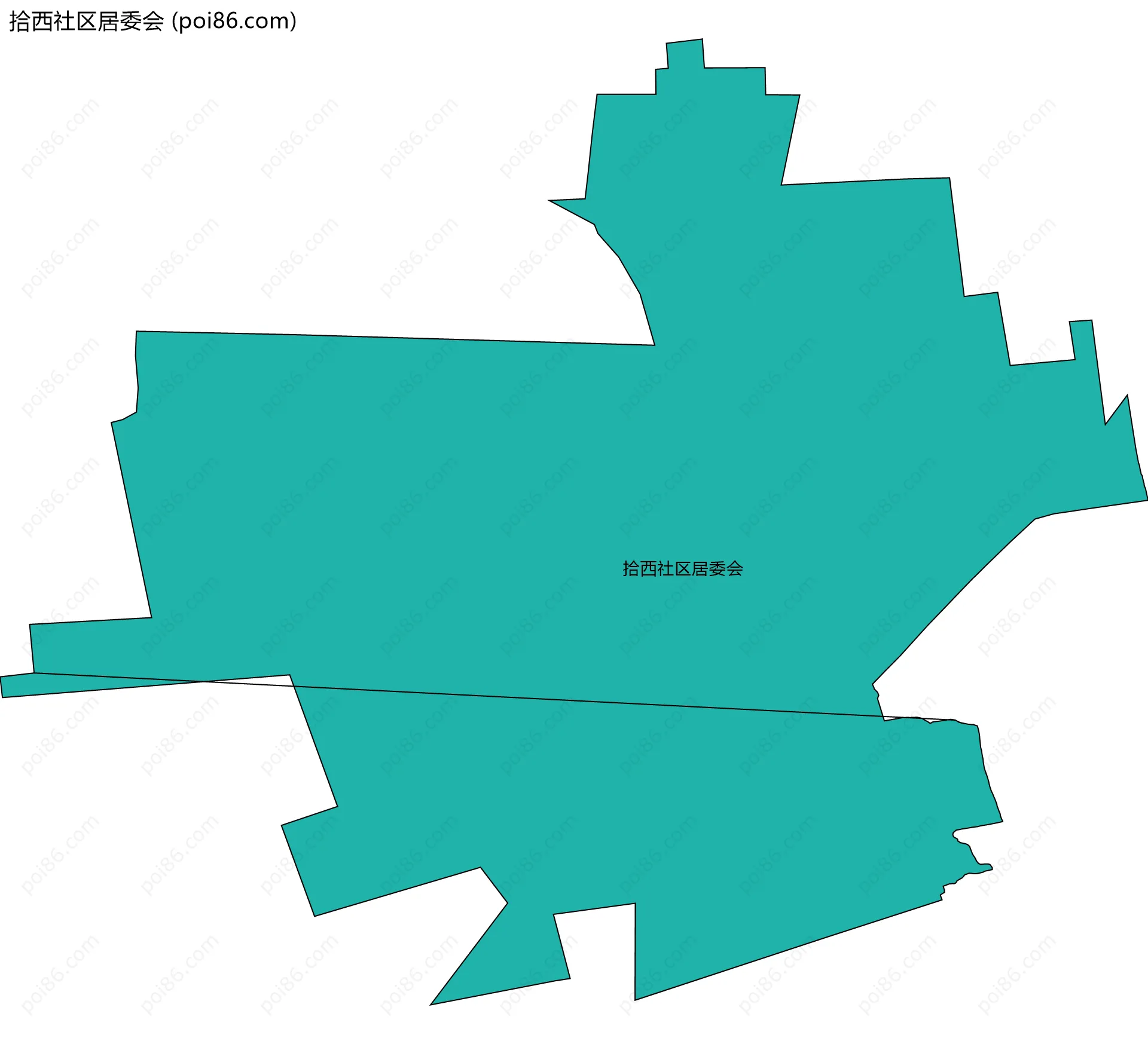 拾西社区居委会边界地图