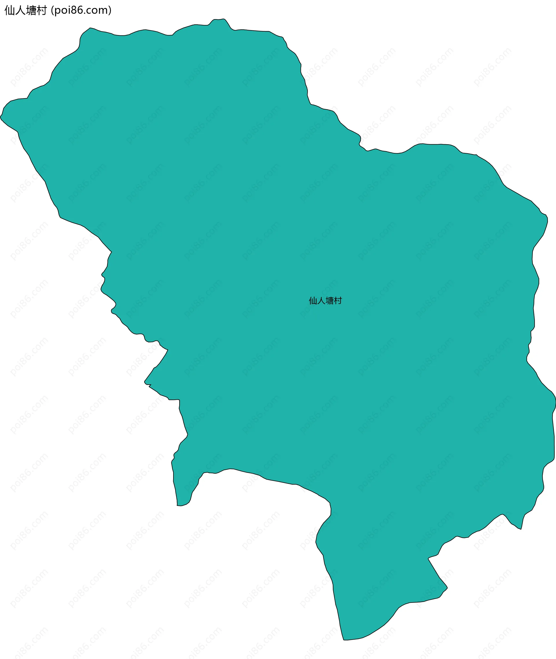 仙人塘村边界地图