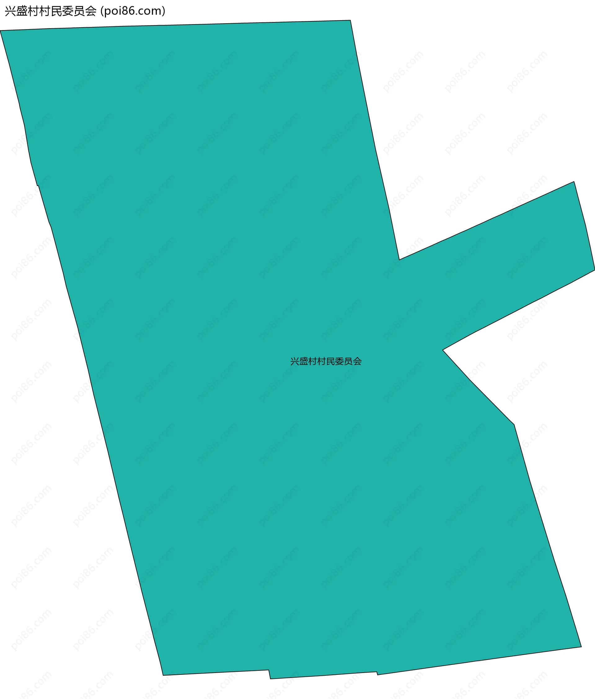 兴盛村村民委员会边界地图