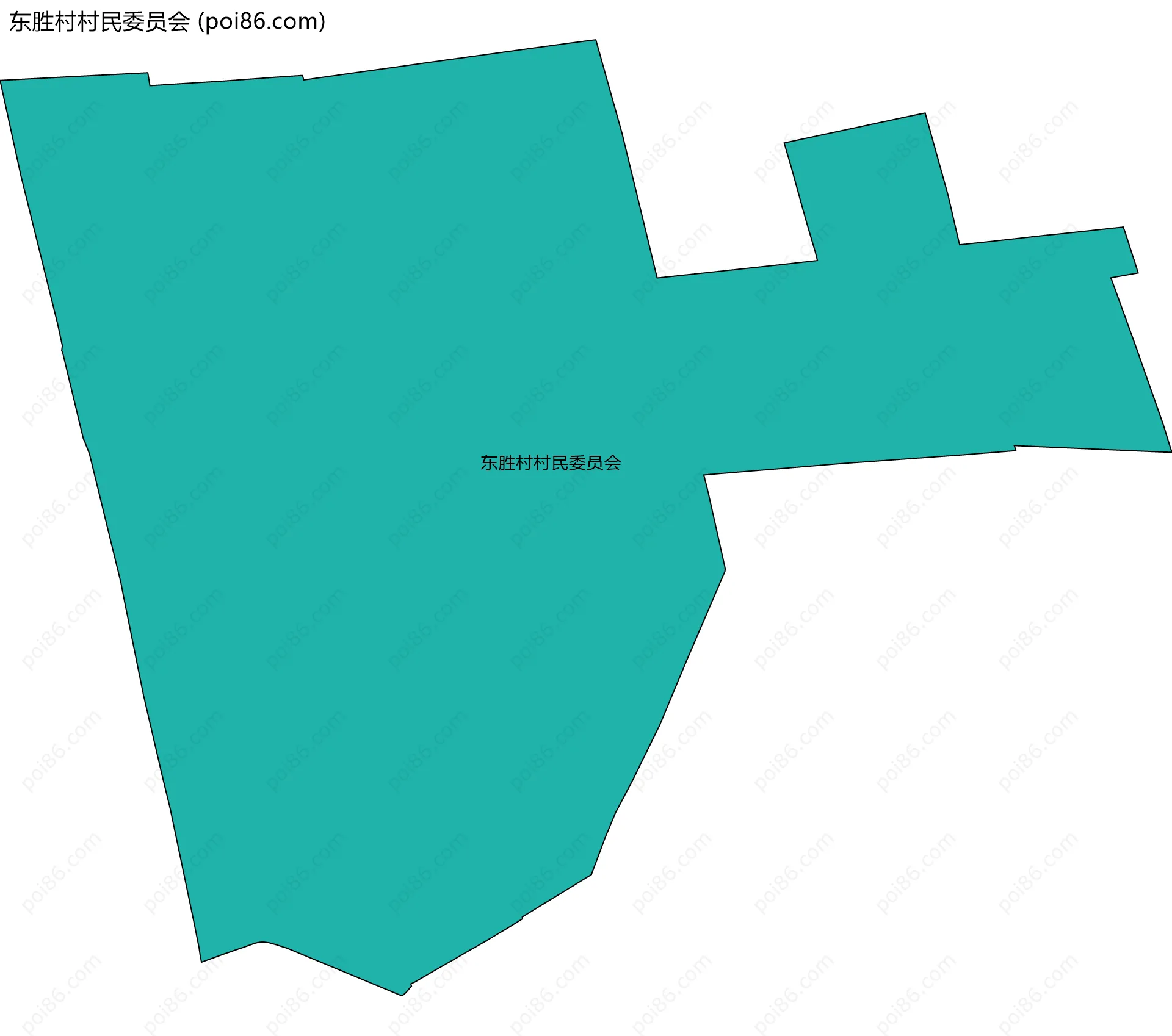 东胜村村民委员会边界地图