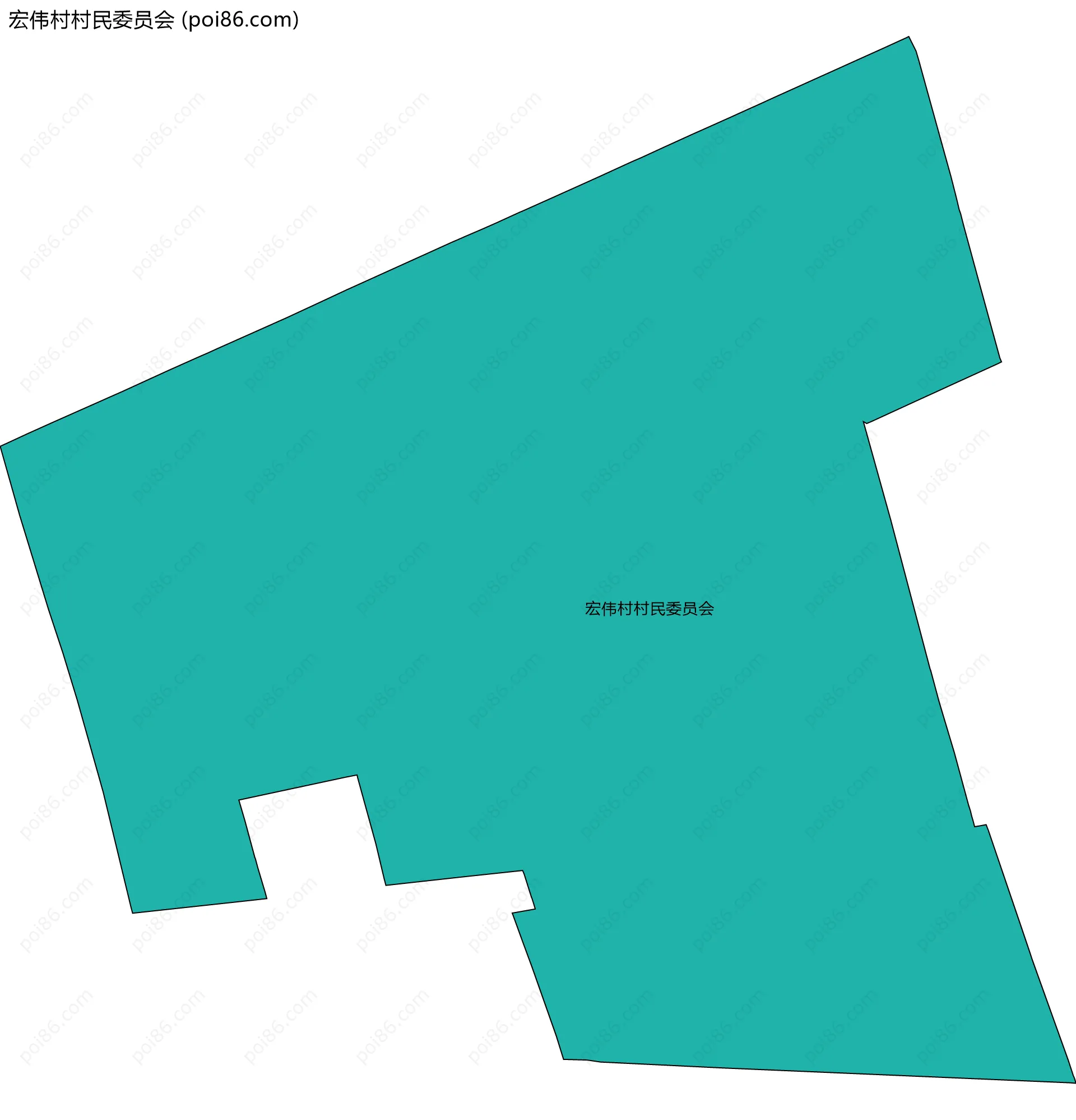 宏伟村村民委员会边界地图
