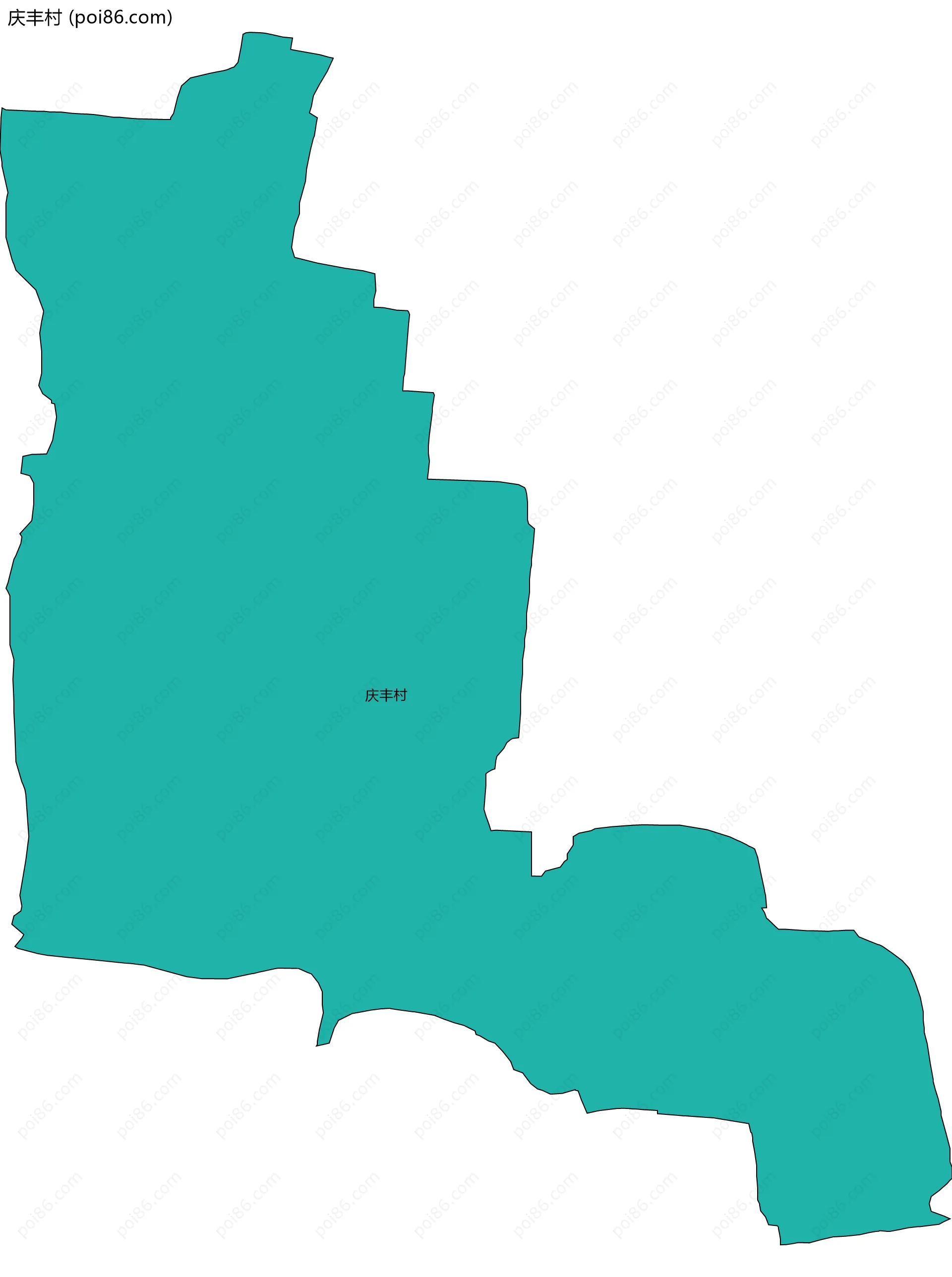 庆丰村边界地图