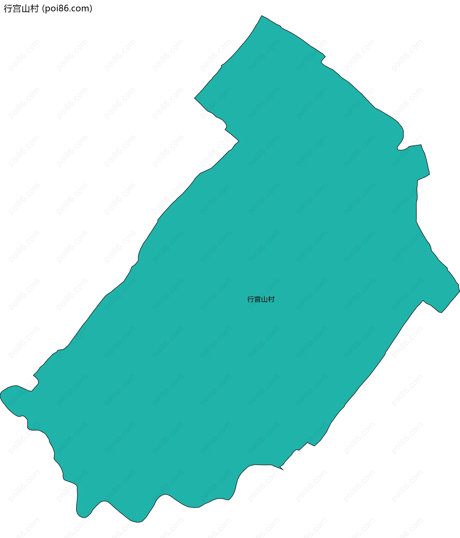 行宫山村边界地图
