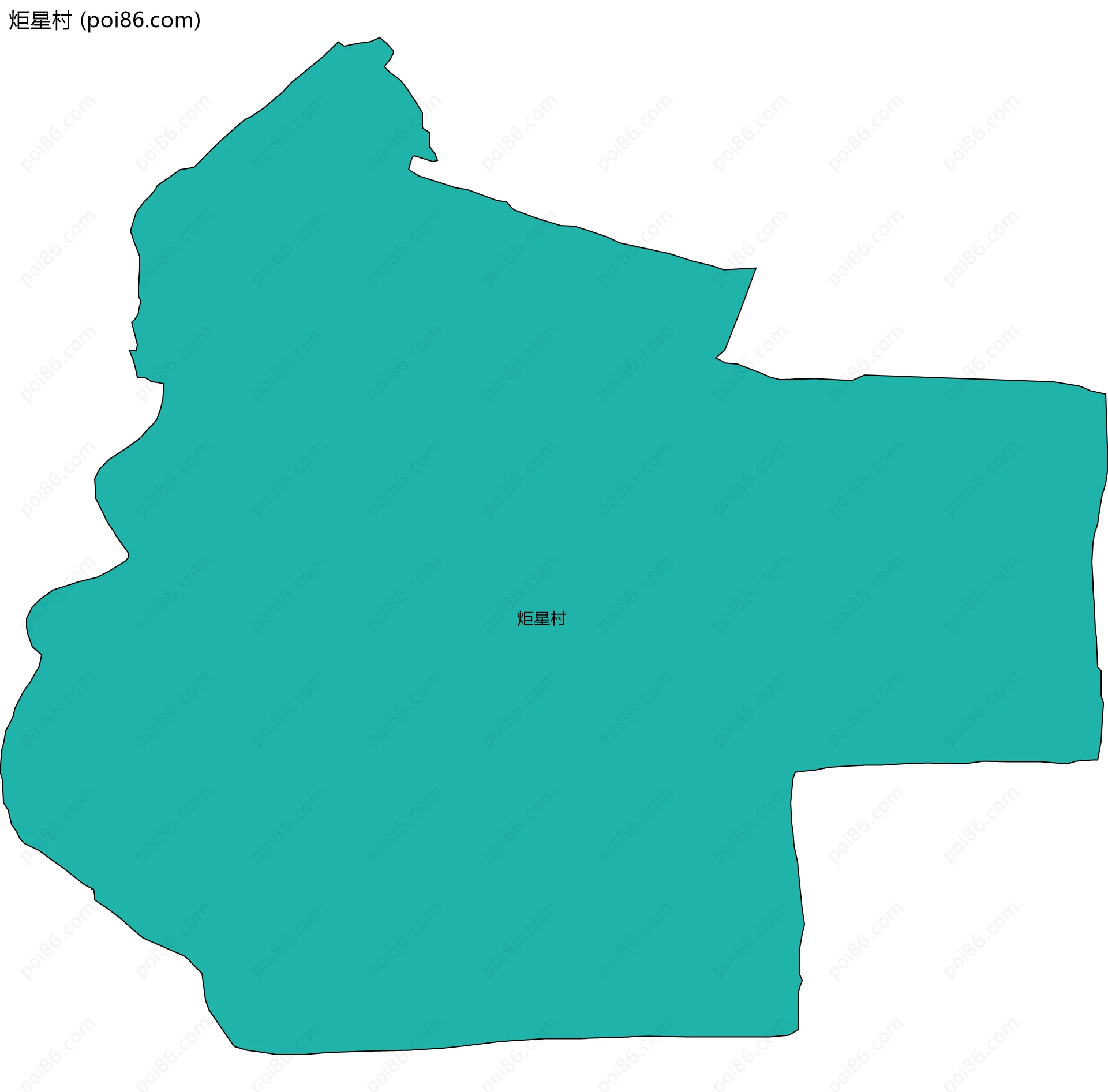 炬星村边界地图