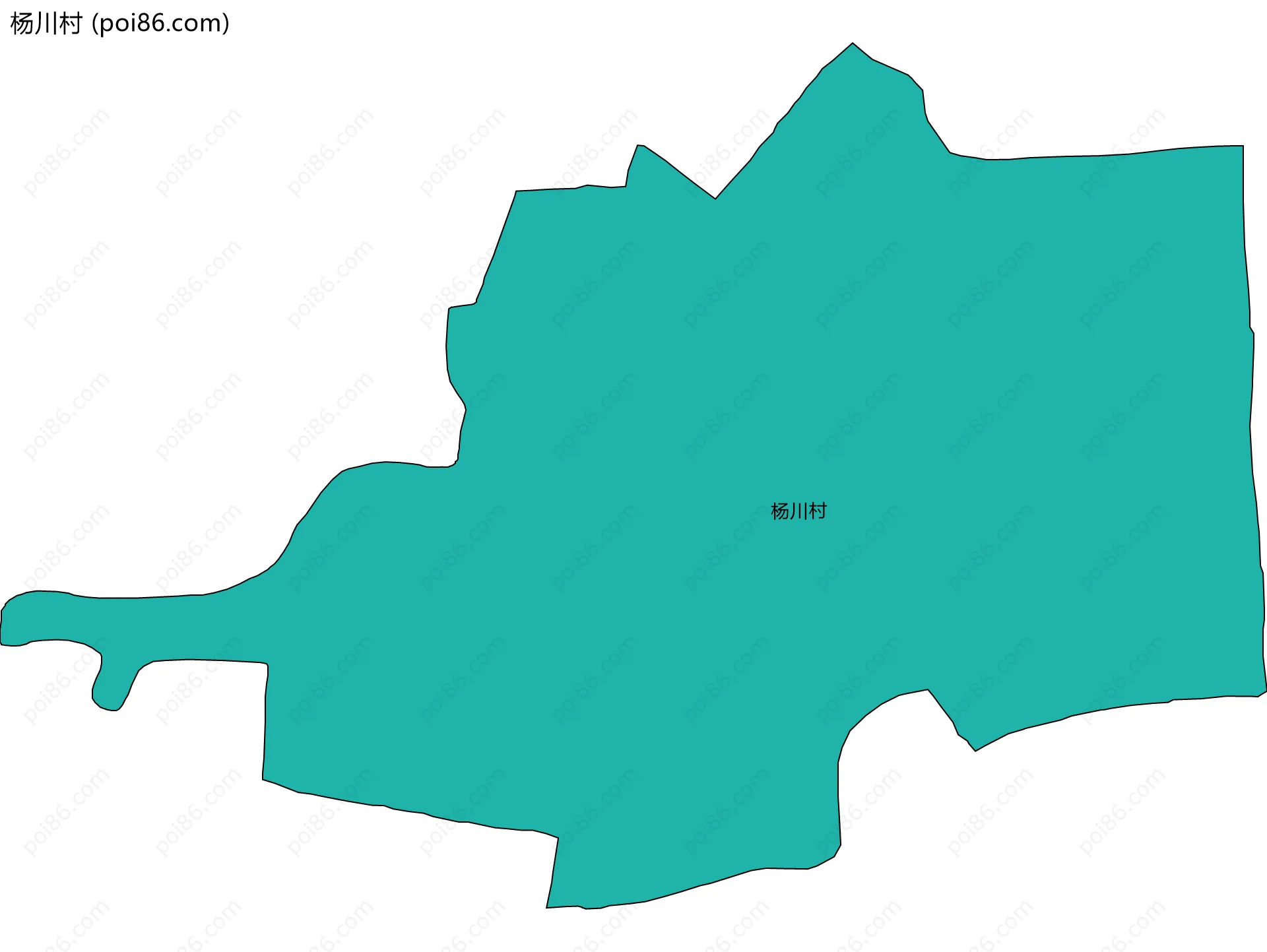 杨川村边界地图
