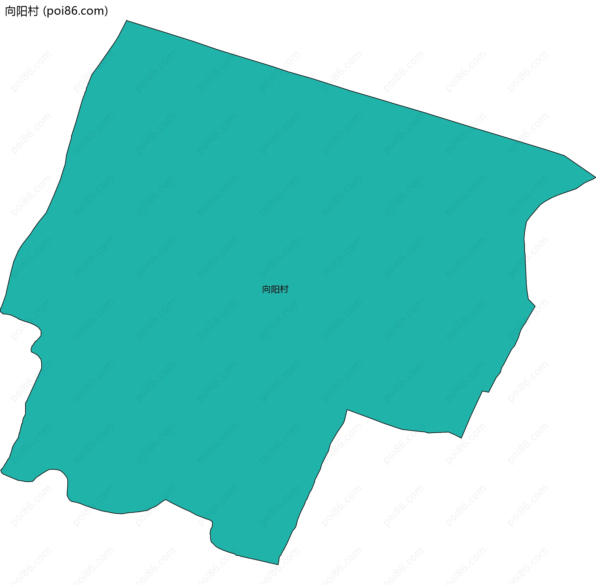 向阳村边界地图