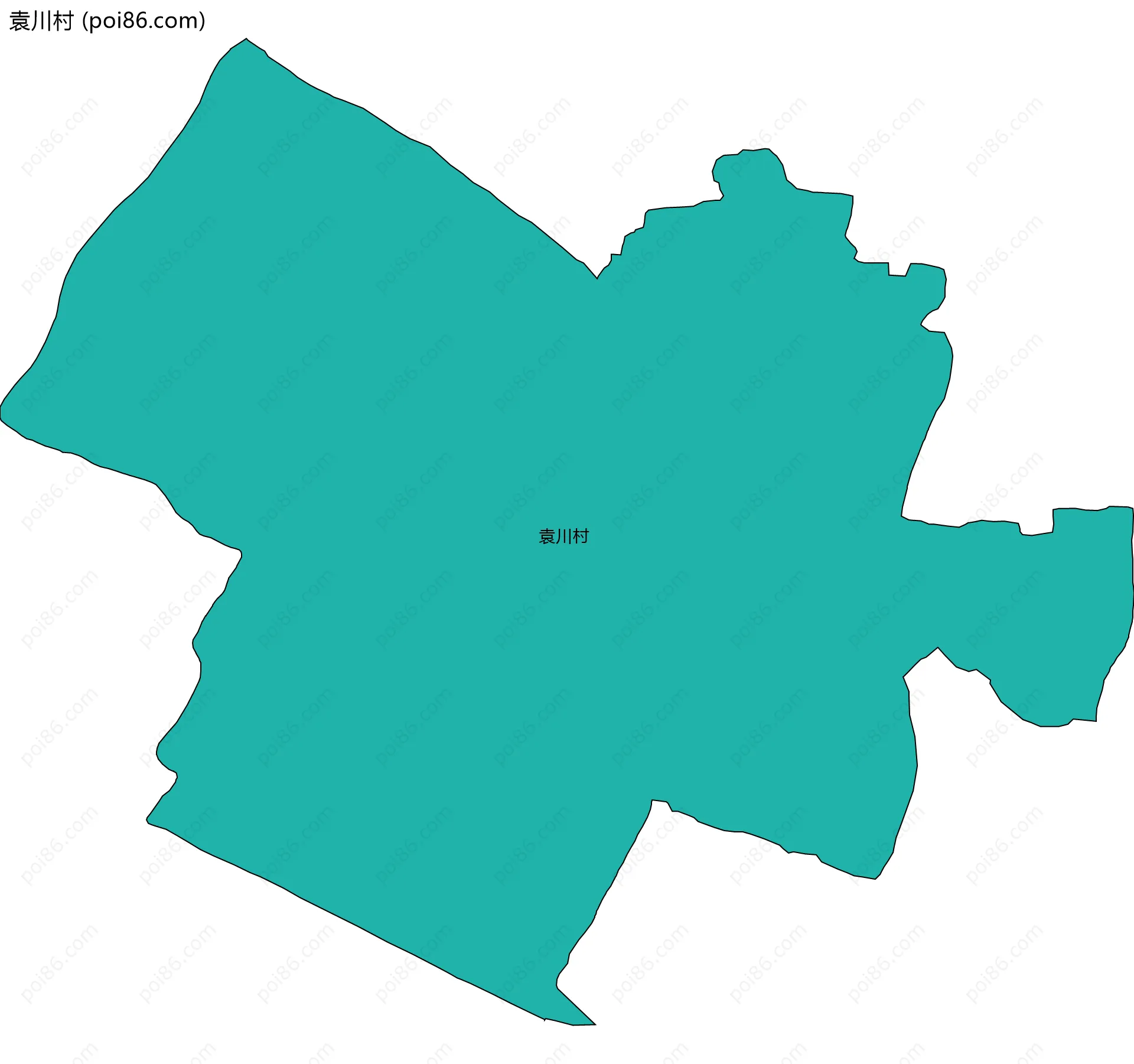 袁川村边界地图