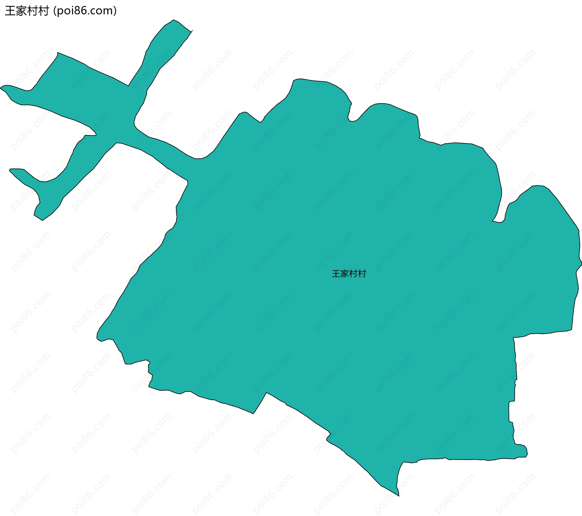 王家村村边界地图