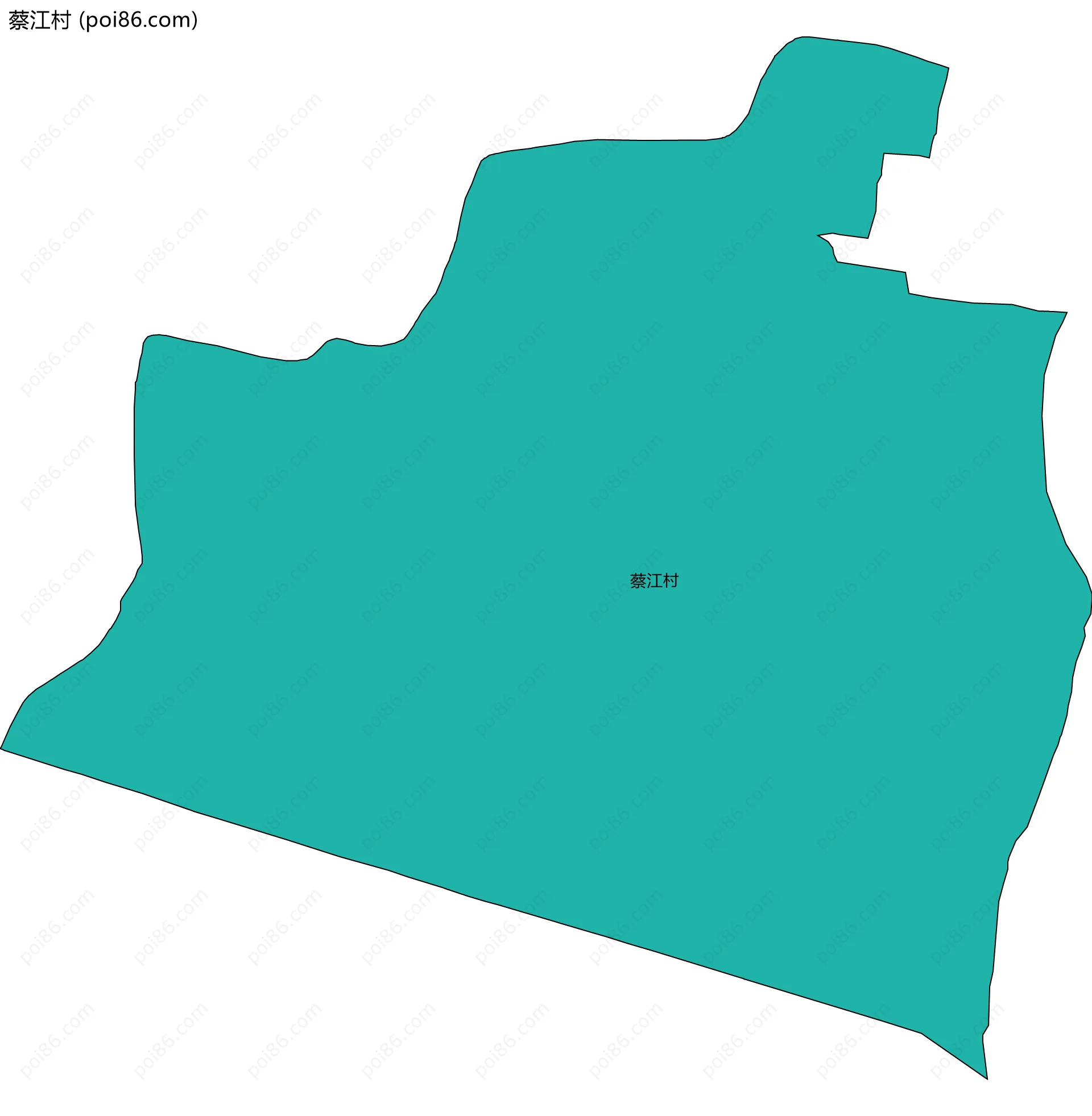 蔡江村边界地图