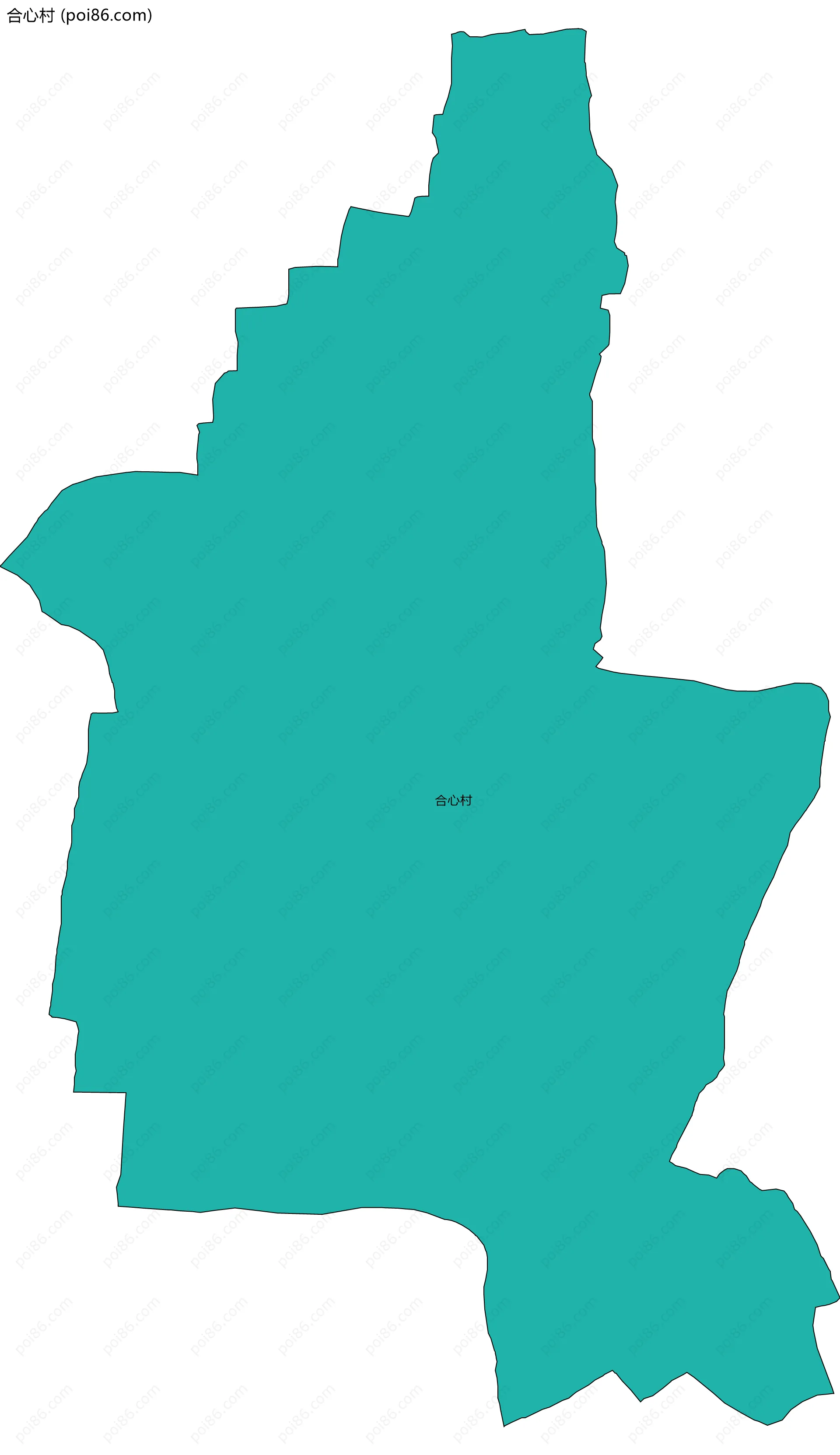 合心村边界地图