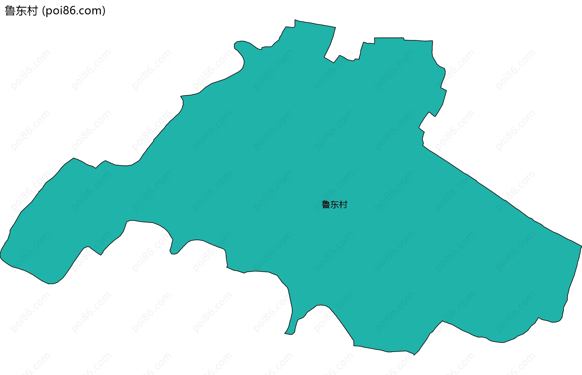 鲁东村边界地图