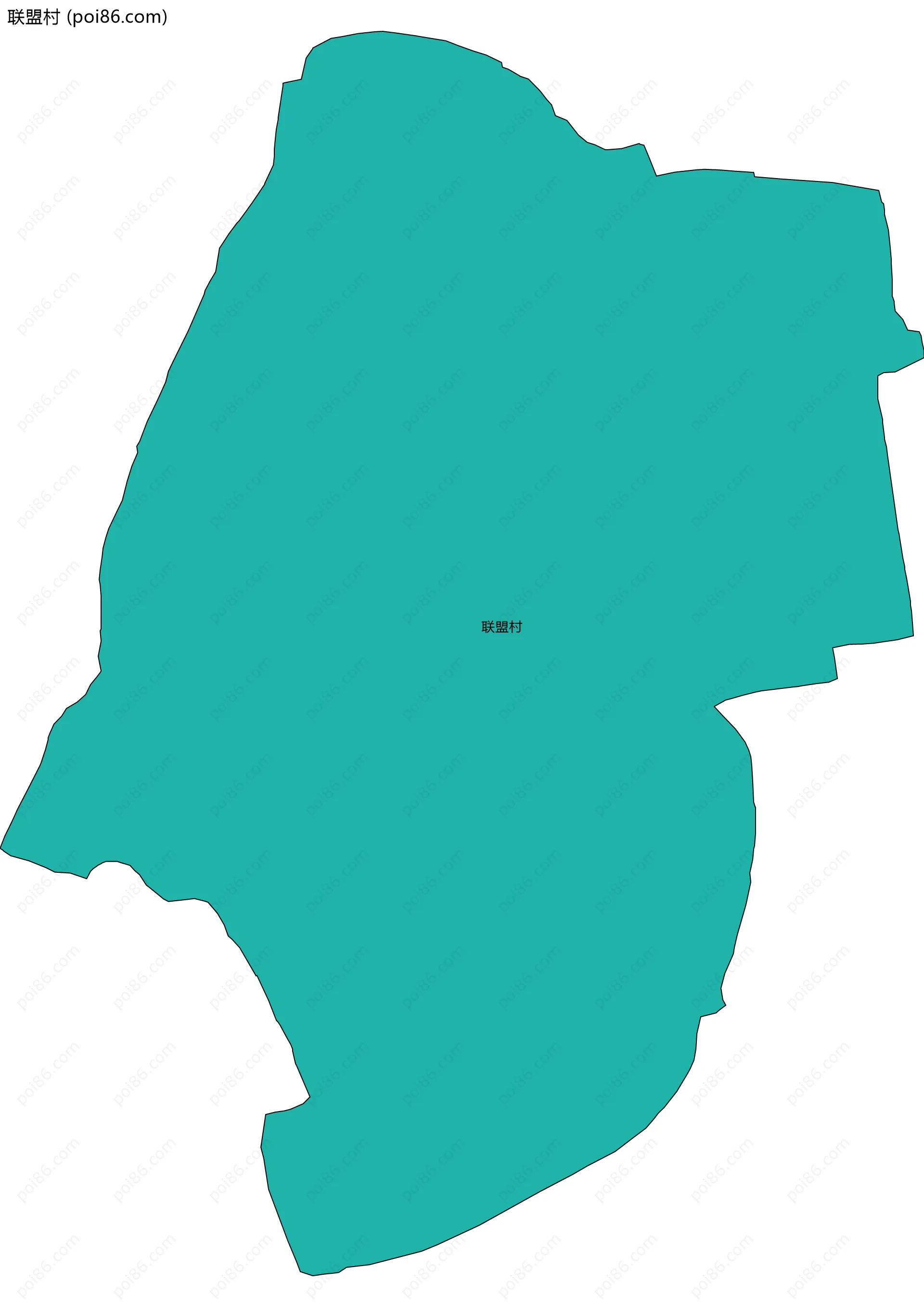 联盟村边界地图