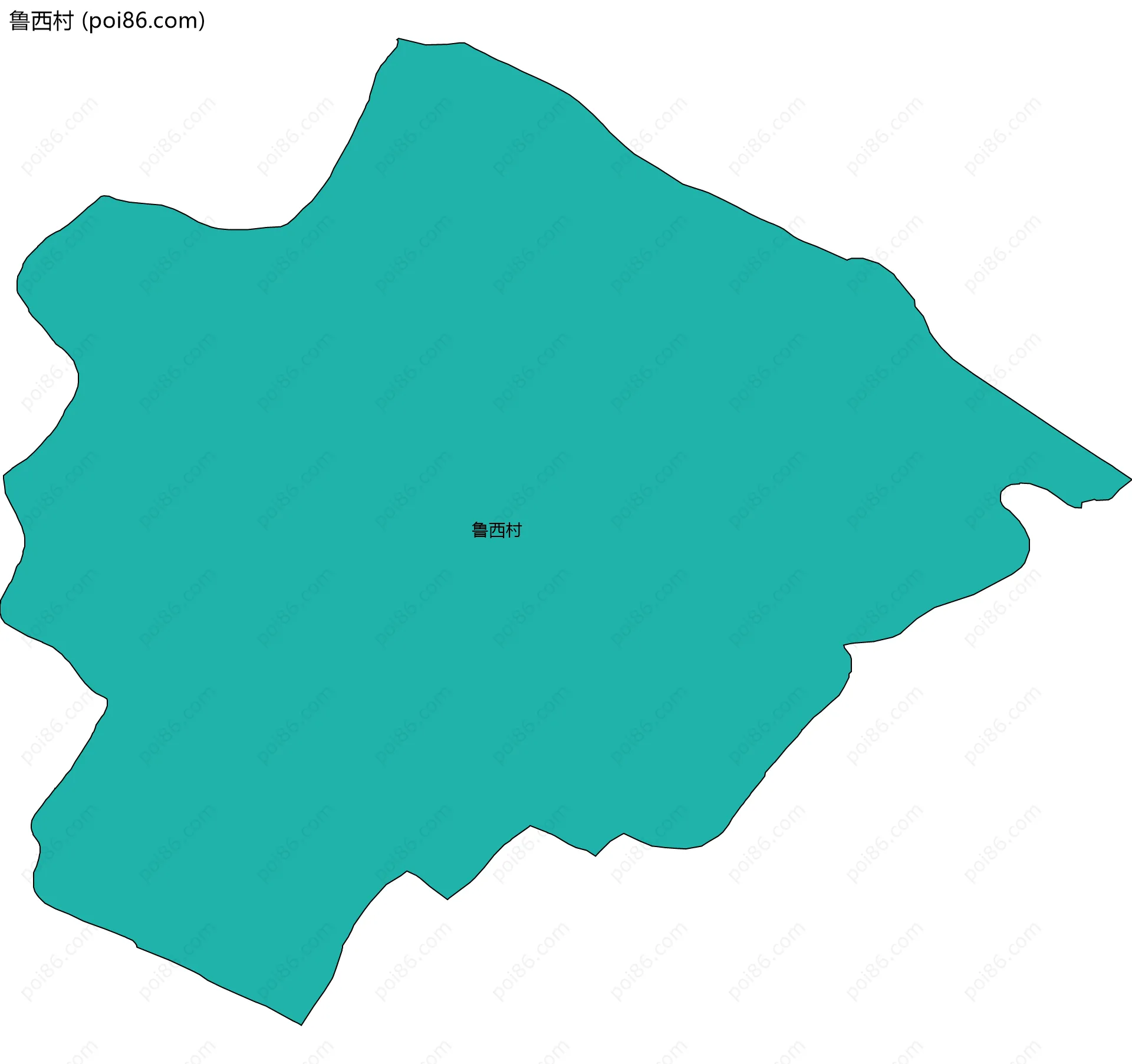 鲁西村边界地图