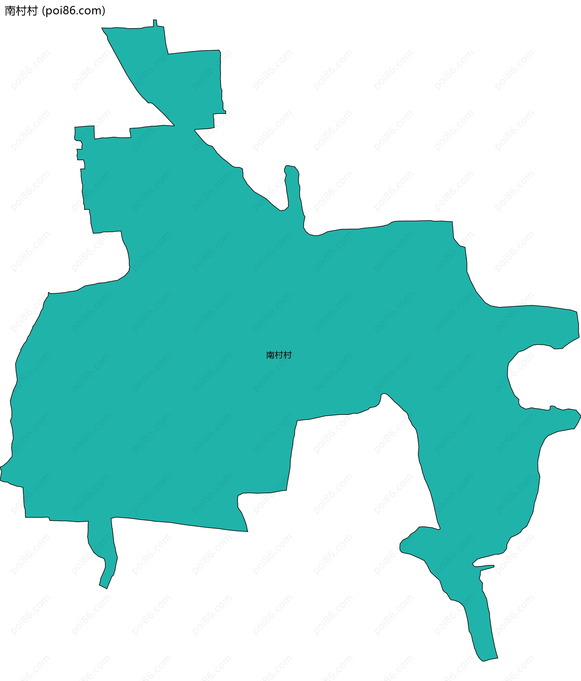 南村村边界地图