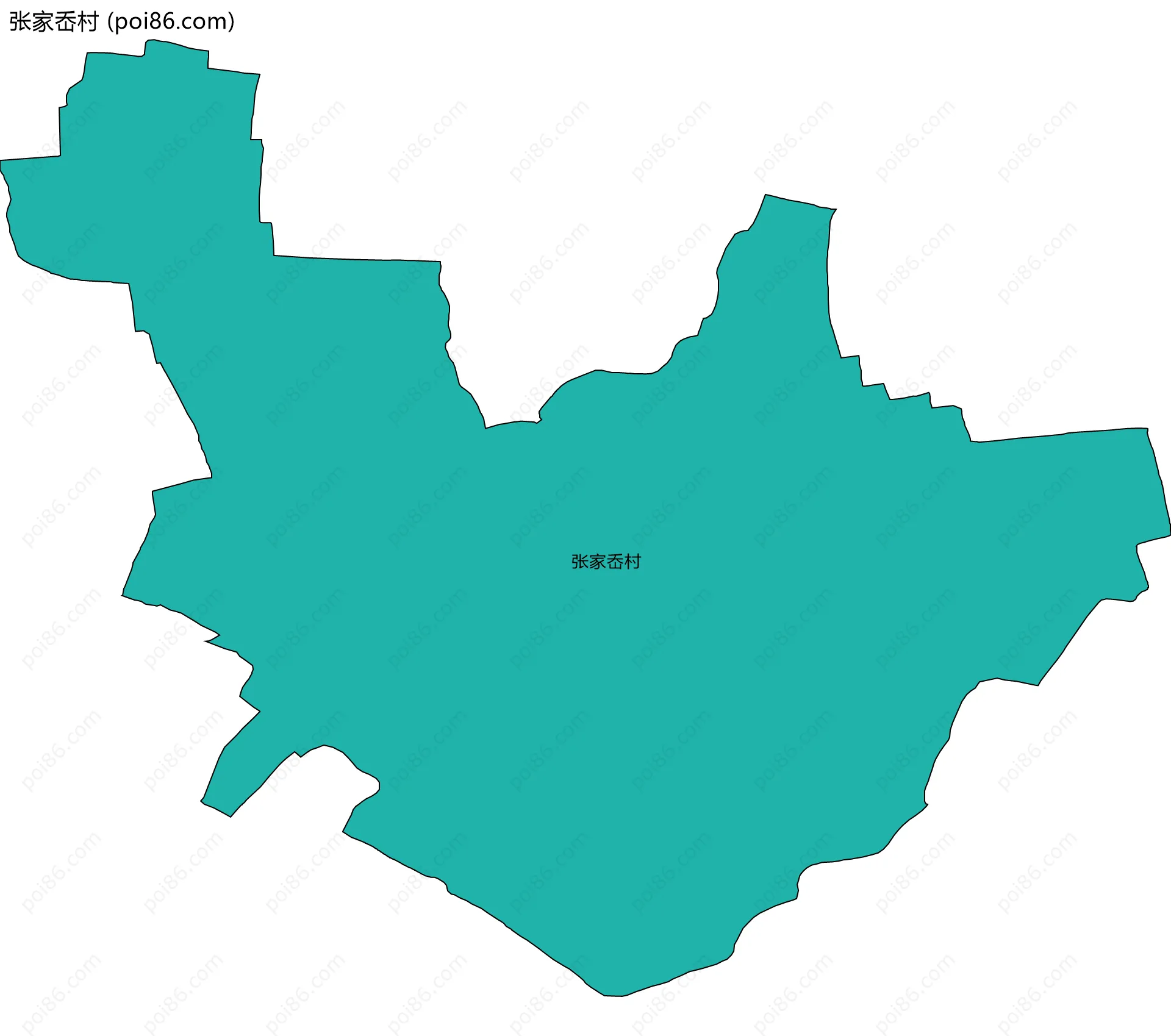 张家岙村边界地图