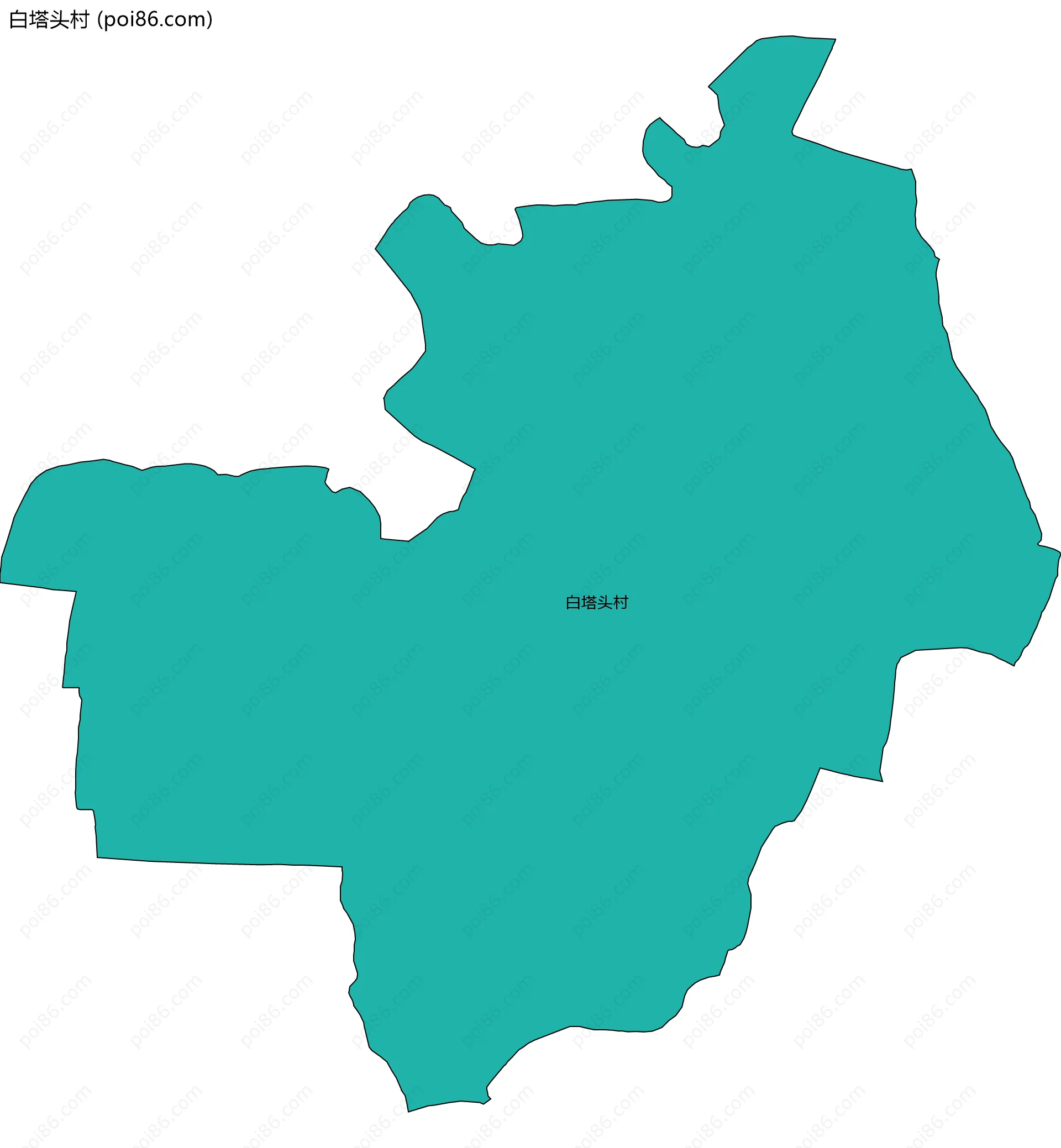 白塔头村边界地图