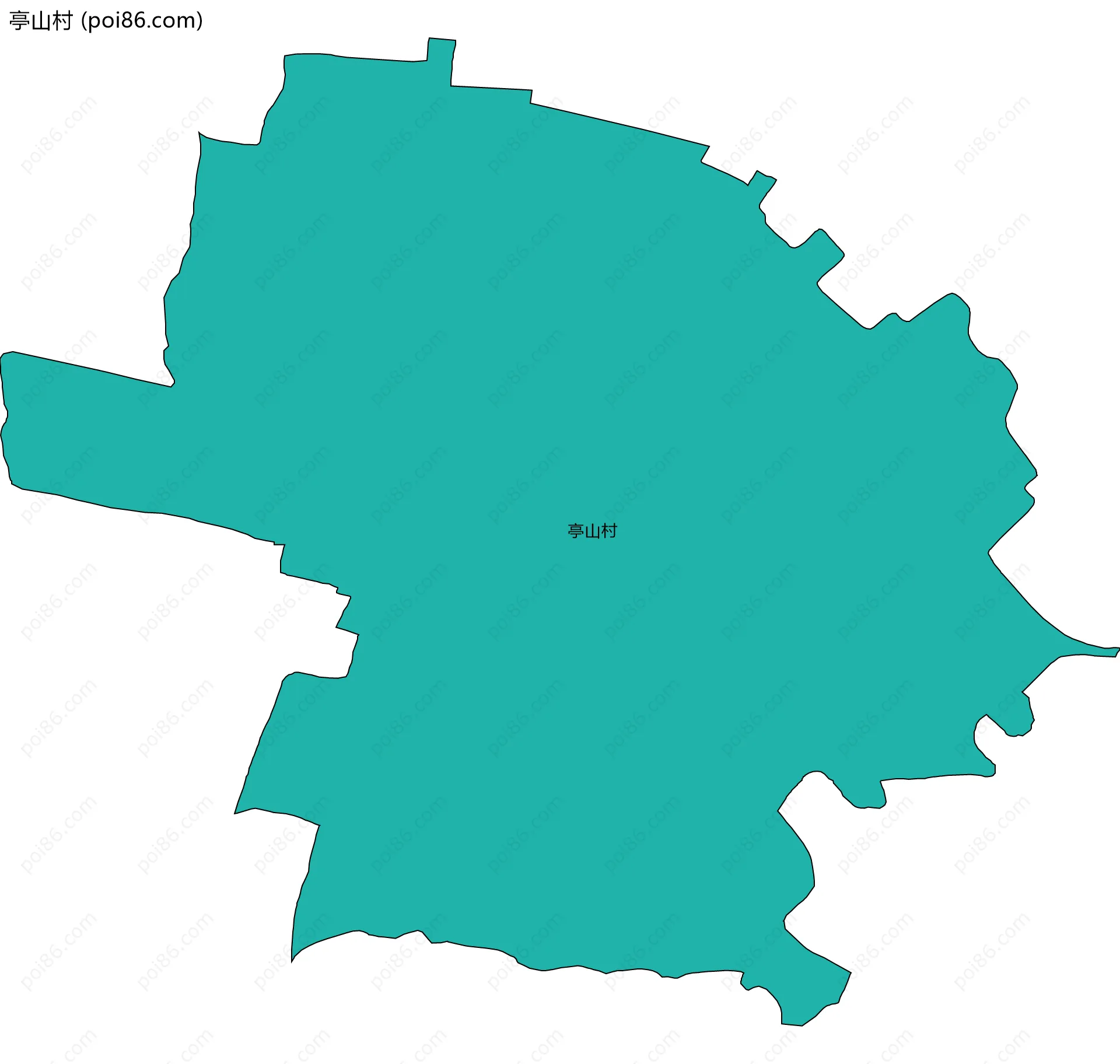 亭山村边界地图