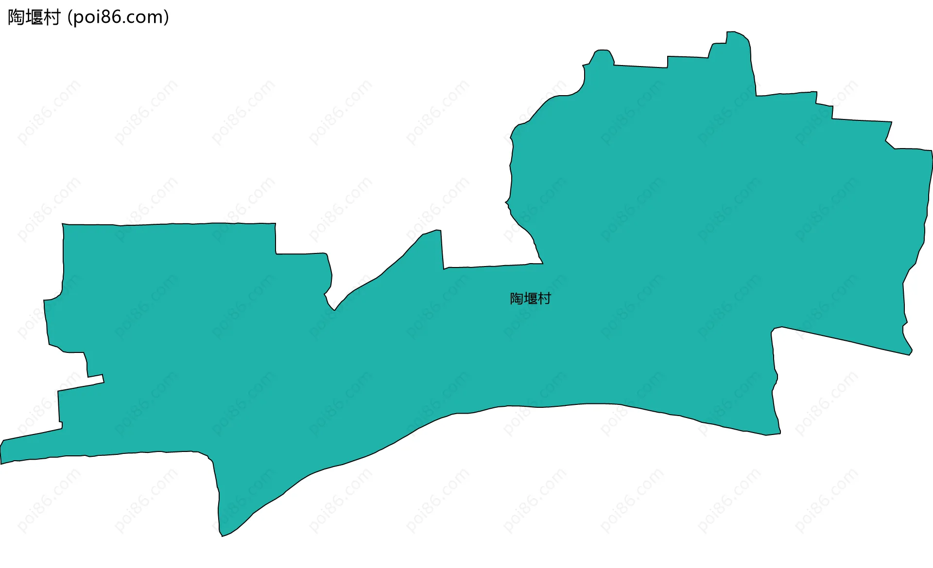 陶堰村边界地图