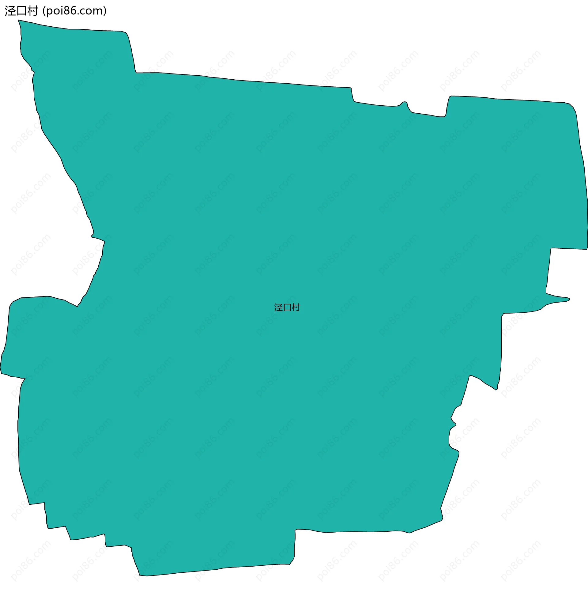 泾口村边界地图