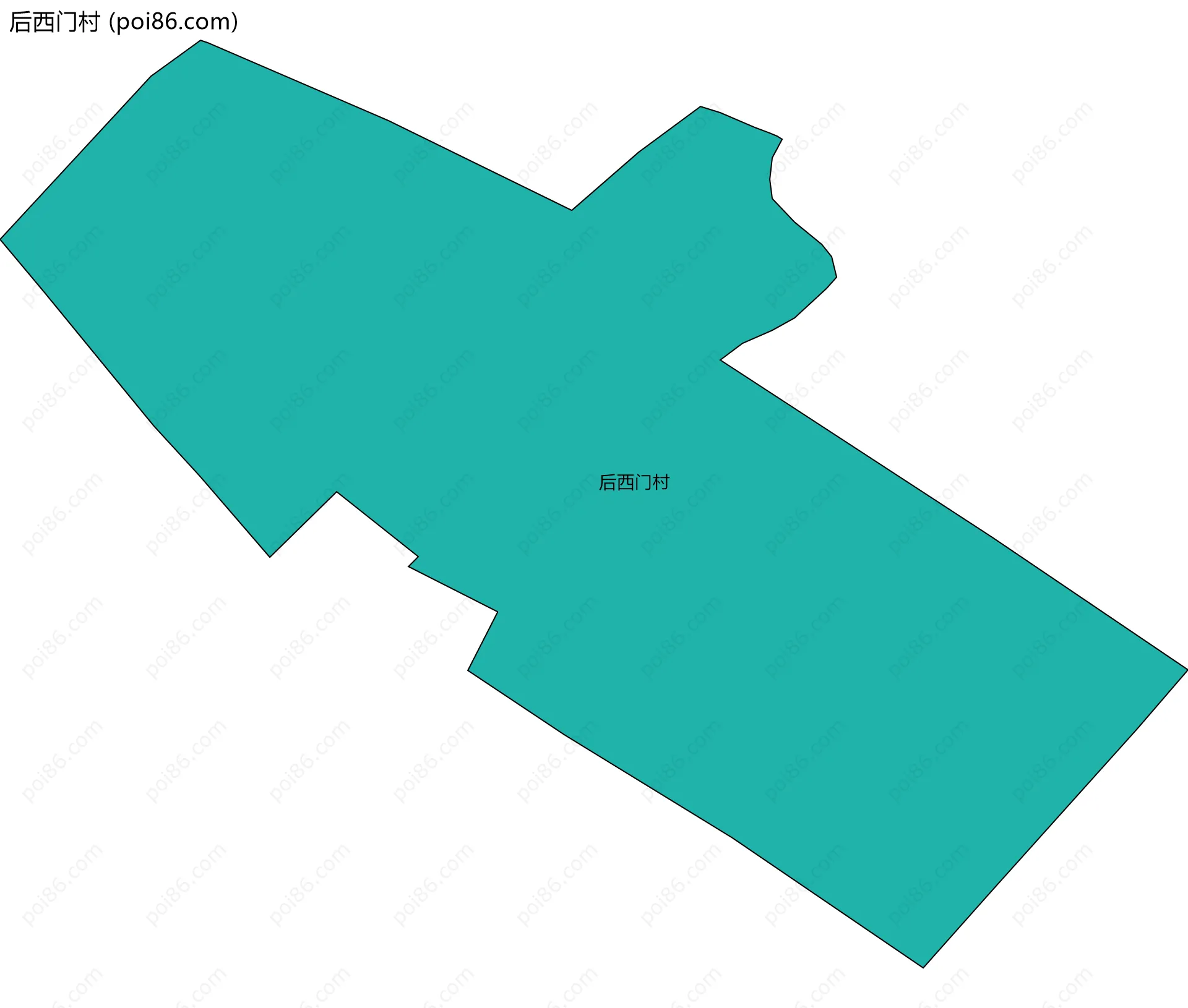 后西门村边界地图