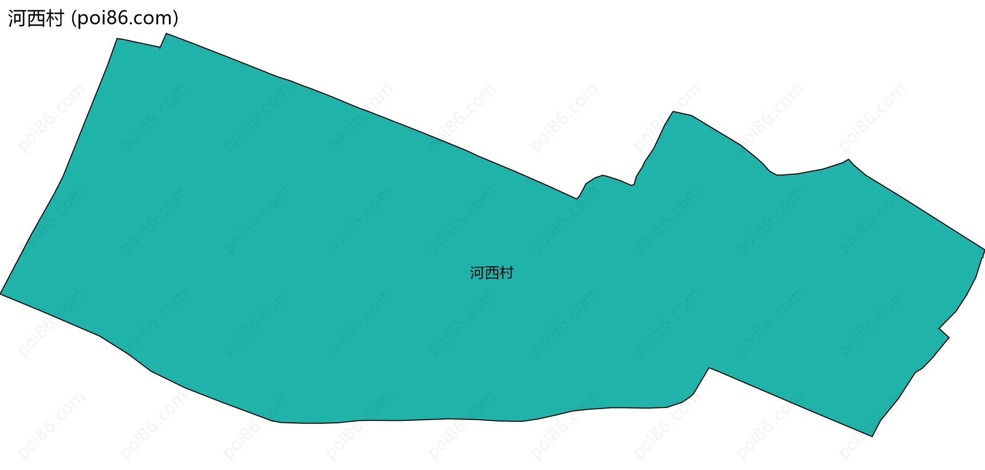 河西村边界地图