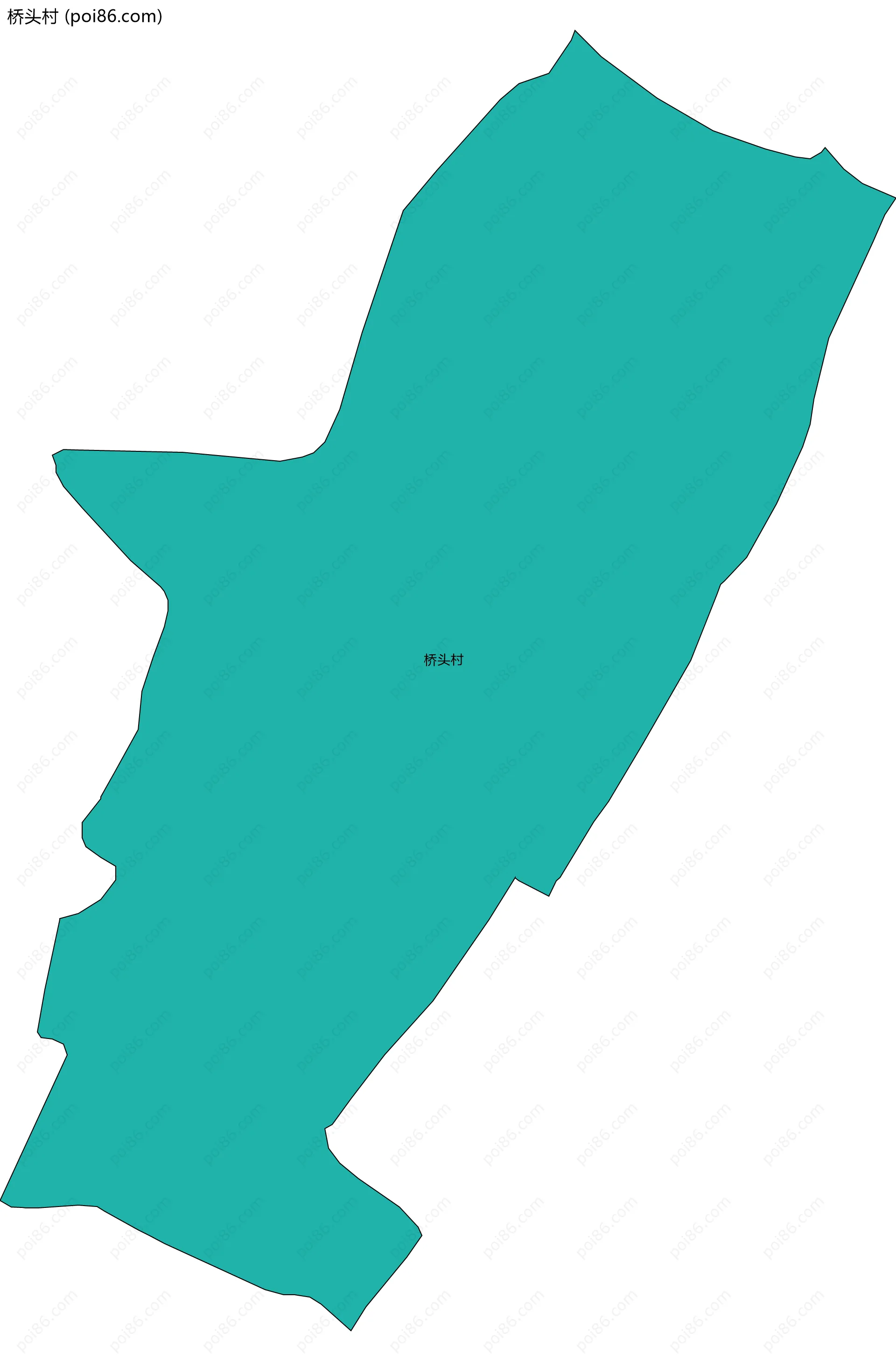 桥头村边界地图