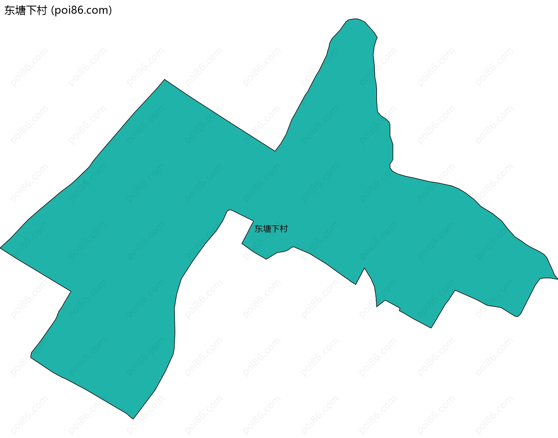 东塘下村边界地图